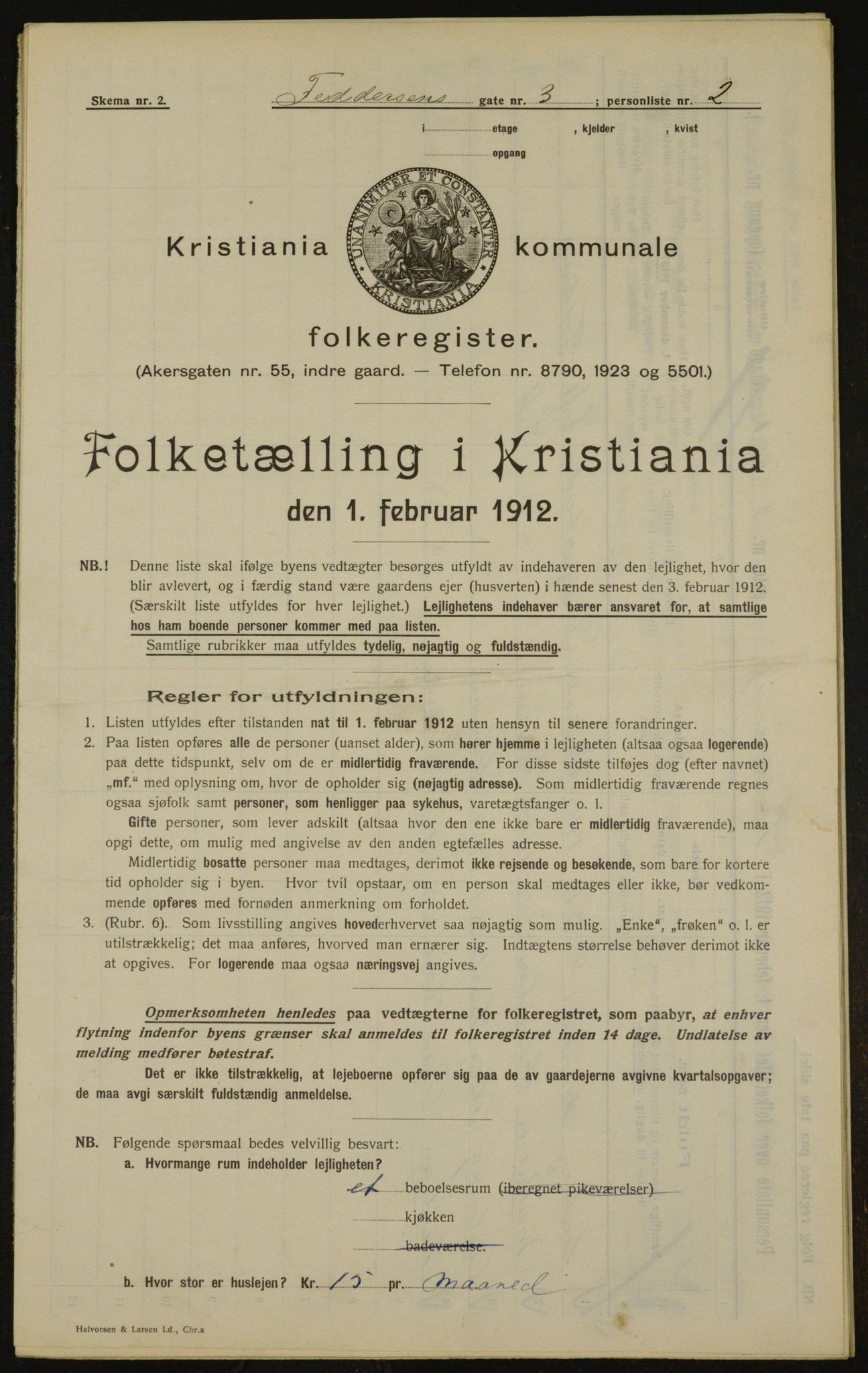 OBA, Kommunal folketelling 1.2.1912 for Kristiania, 1912, s. 23995