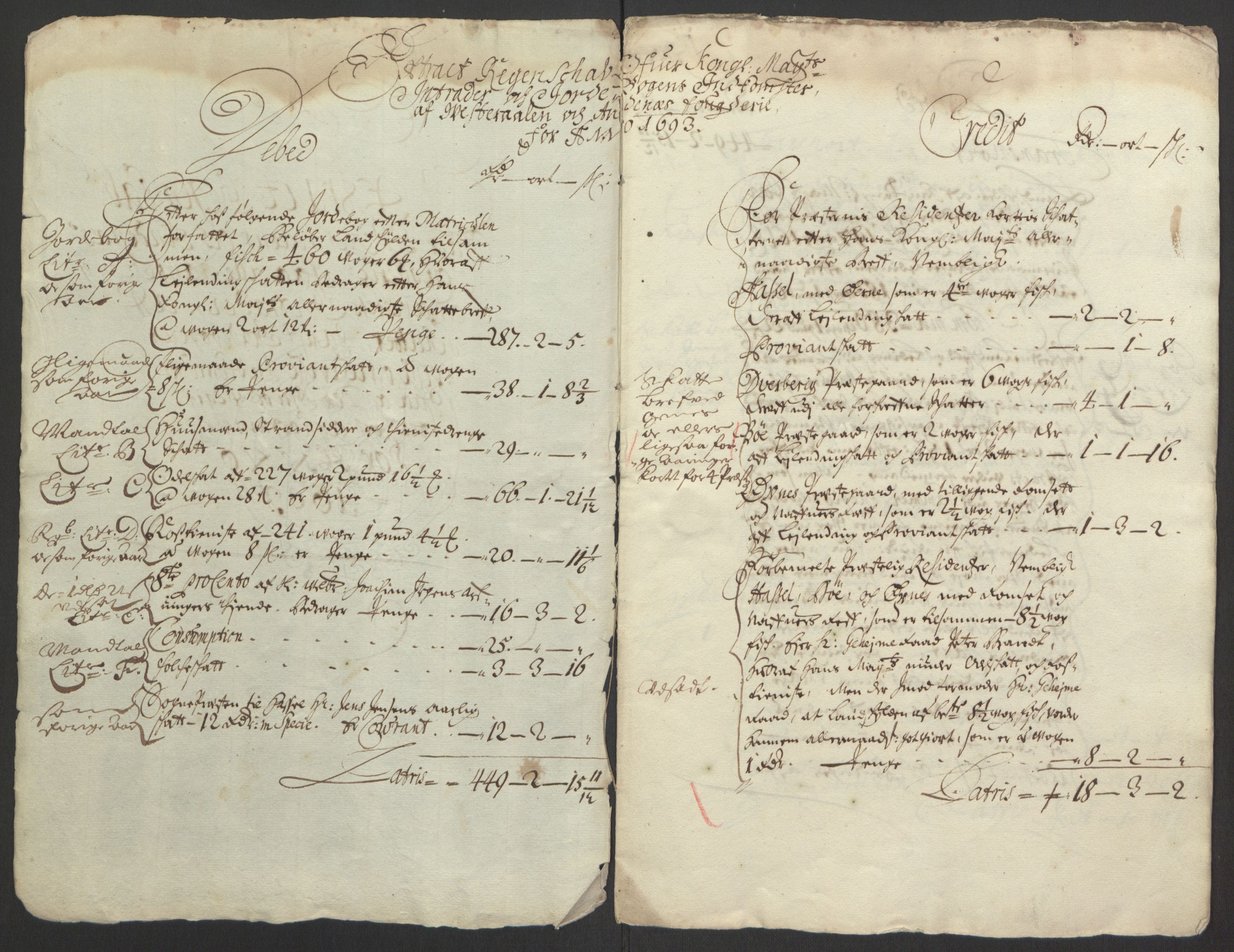 Rentekammeret inntil 1814, Reviderte regnskaper, Fogderegnskap, RA/EA-4092/R67/L4676: Fogderegnskap Vesterålen, Andenes og Lofoten, 1691-1693, s. 235
