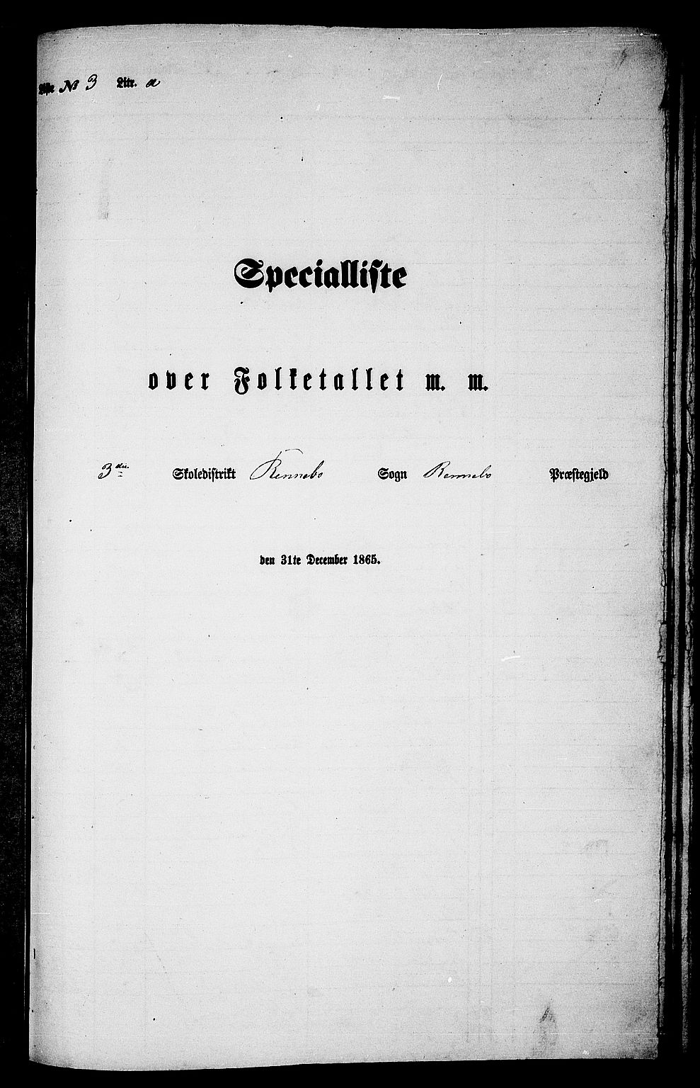 RA, Folketelling 1865 for 1635P Rennebu prestegjeld, 1865, s. 40