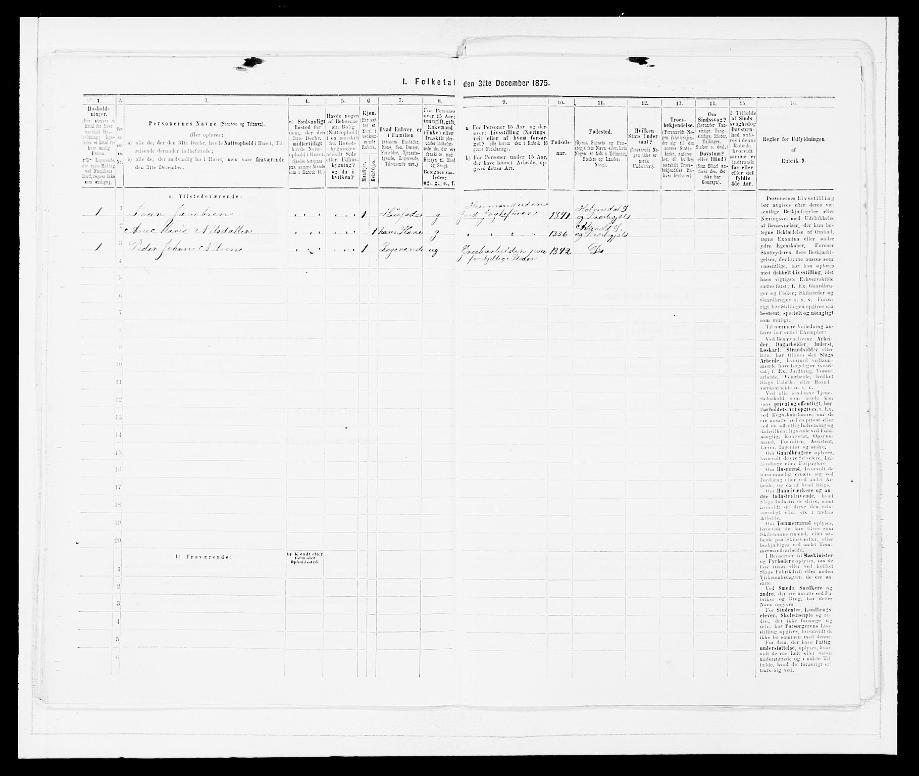 SAB, Folketelling 1875 for 1428P Askvoll prestegjeld, 1875, s. 182