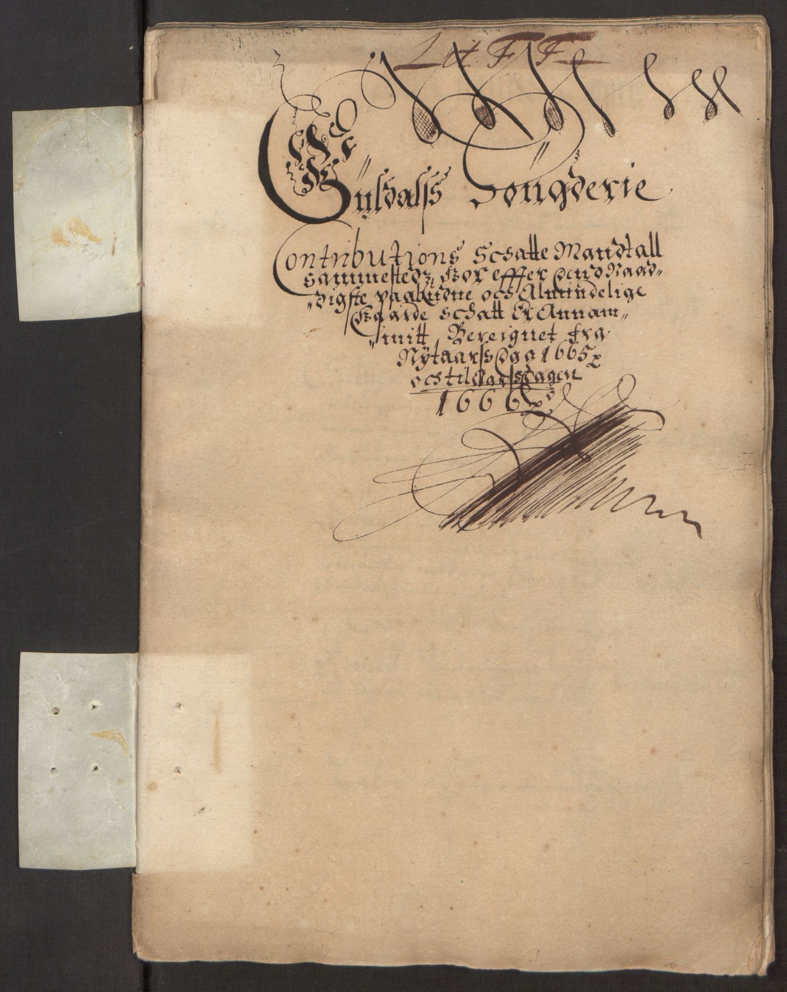 Rentekammeret inntil 1814, Reviderte regnskaper, Stiftamtstueregnskaper, Trondheim stiftamt og Nordland amt, AV/RA-EA-6044/R/Rd/L0013: Trondheim stiftamt, 1665