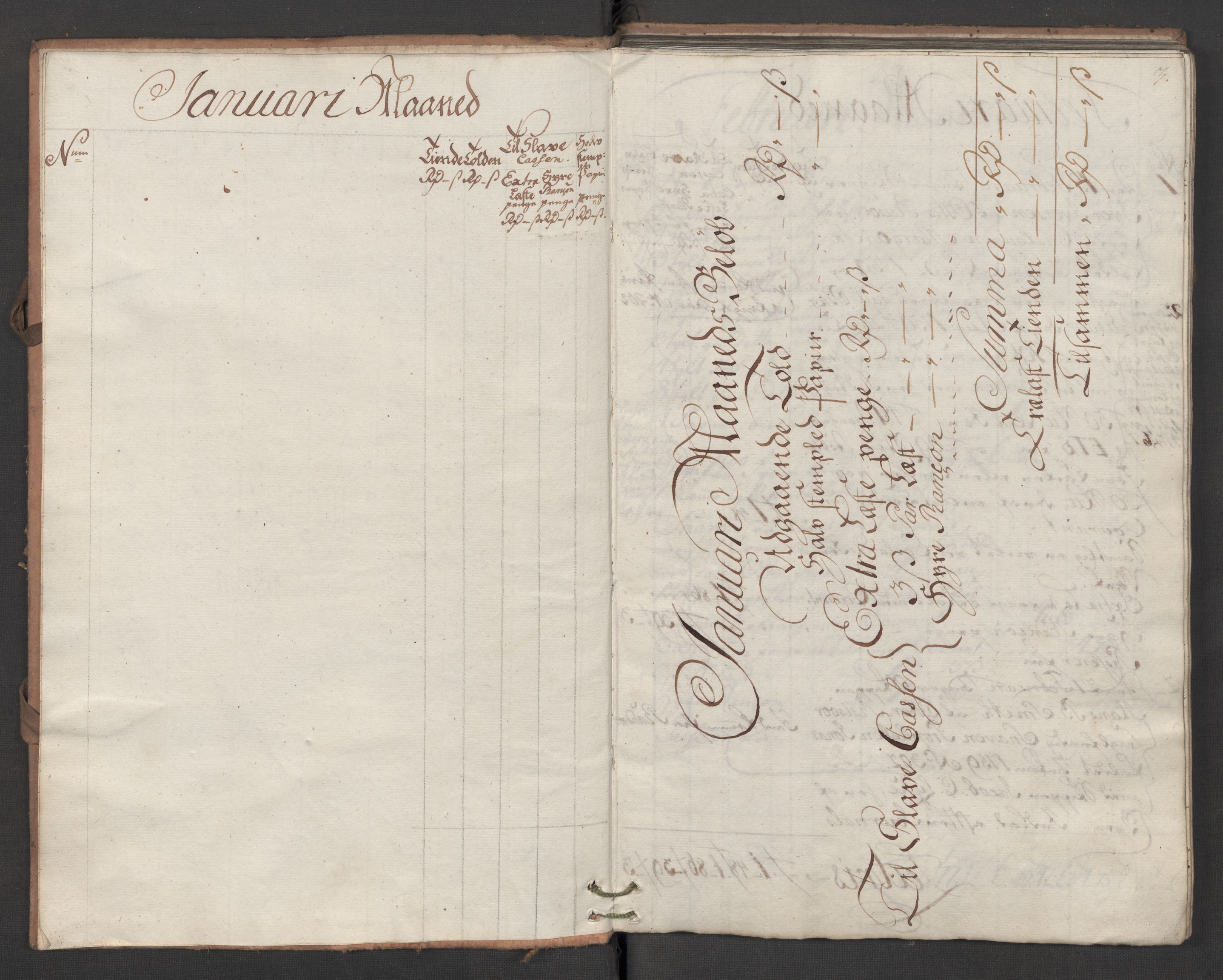 Generaltollkammeret, tollregnskaper, AV/RA-EA-5490/R14/L0033/0001: Tollregnskaper Øster-Risør / Utgående hovedtollbok, 1760