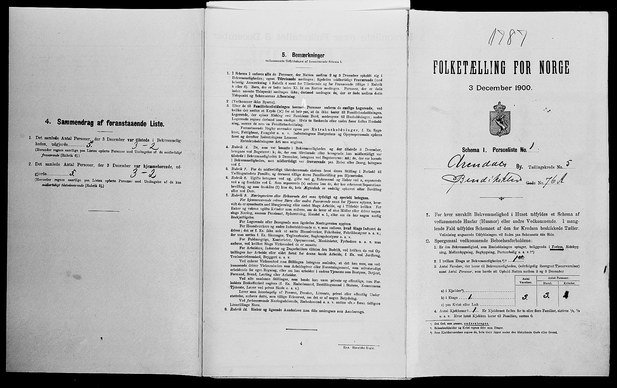 SAK, Folketelling 1900 for 0903 Arendal kjøpstad, 1900, s. 683