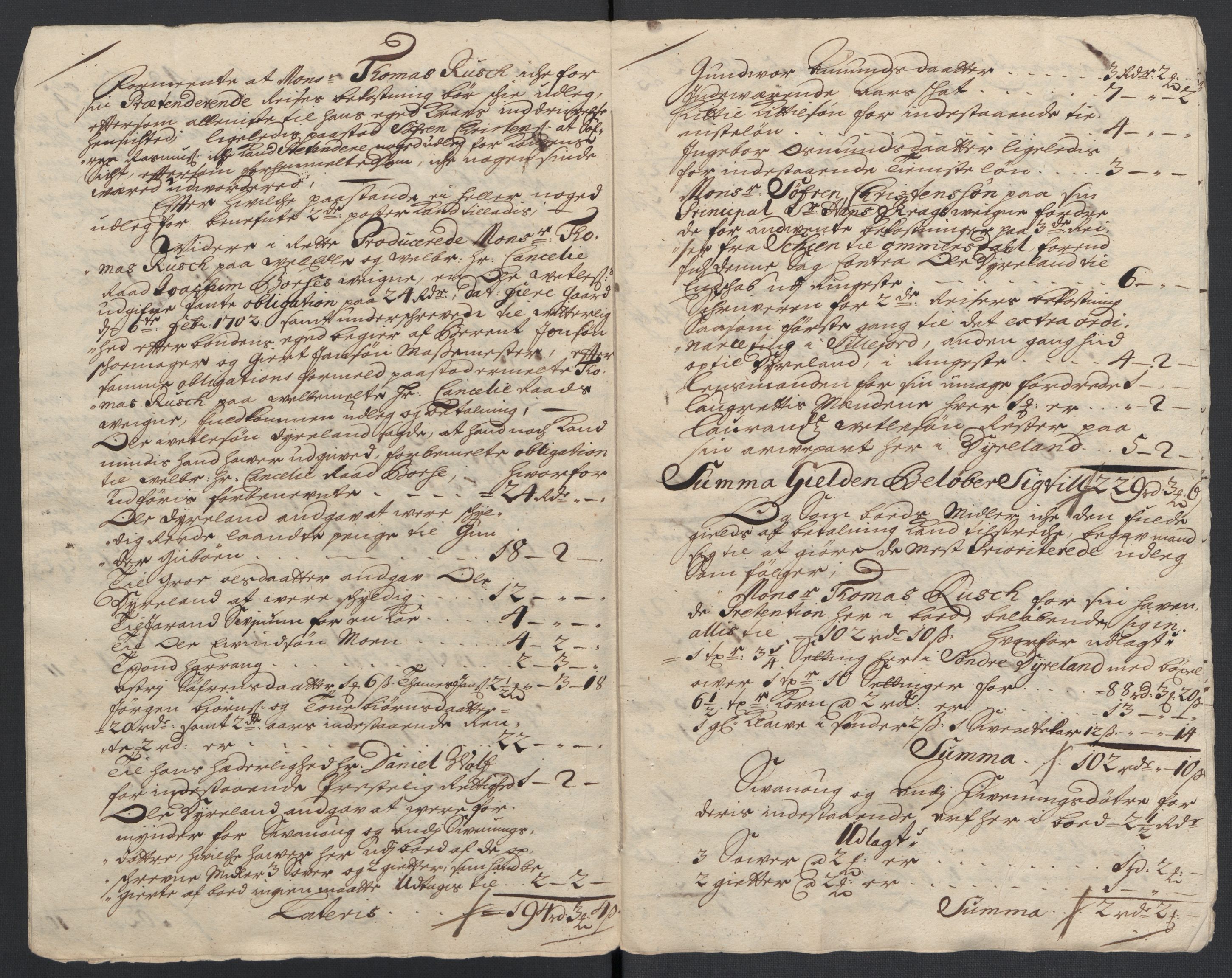 Rentekammeret inntil 1814, Reviderte regnskaper, Fogderegnskap, AV/RA-EA-4092/R36/L2120: Fogderegnskap Øvre og Nedre Telemark og Bamble, 1711, s. 58