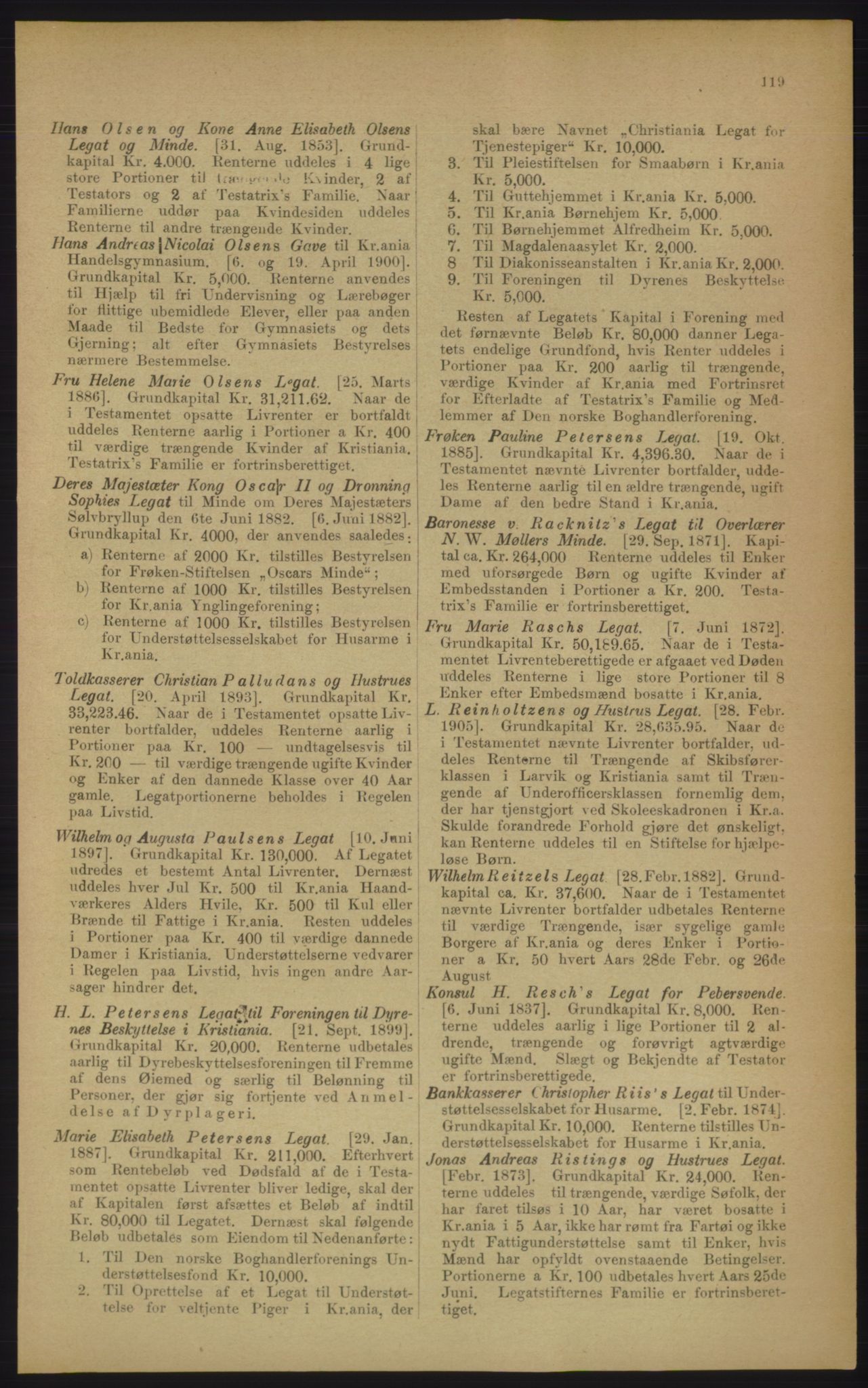 Kristiania/Oslo adressebok, PUBL/-, 1906, s. 119