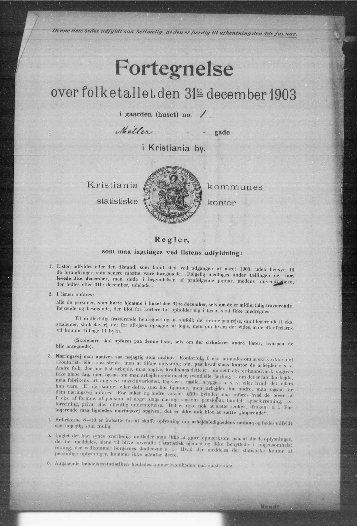 OBA, Kommunal folketelling 31.12.1903 for Kristiania kjøpstad, 1903, s. 13261