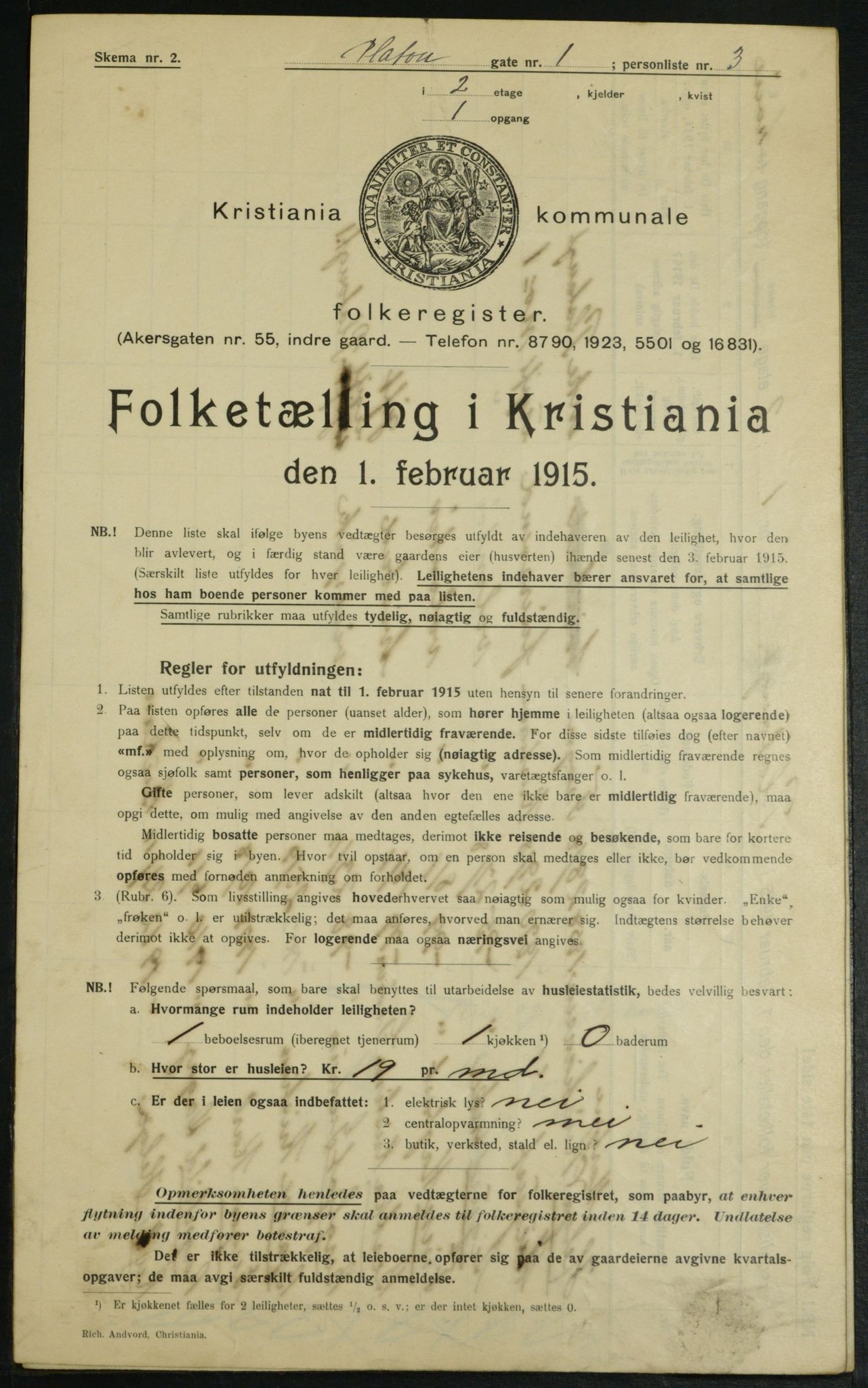 OBA, Kommunal folketelling 1.2.1915 for Kristiania, 1915, s. 79595