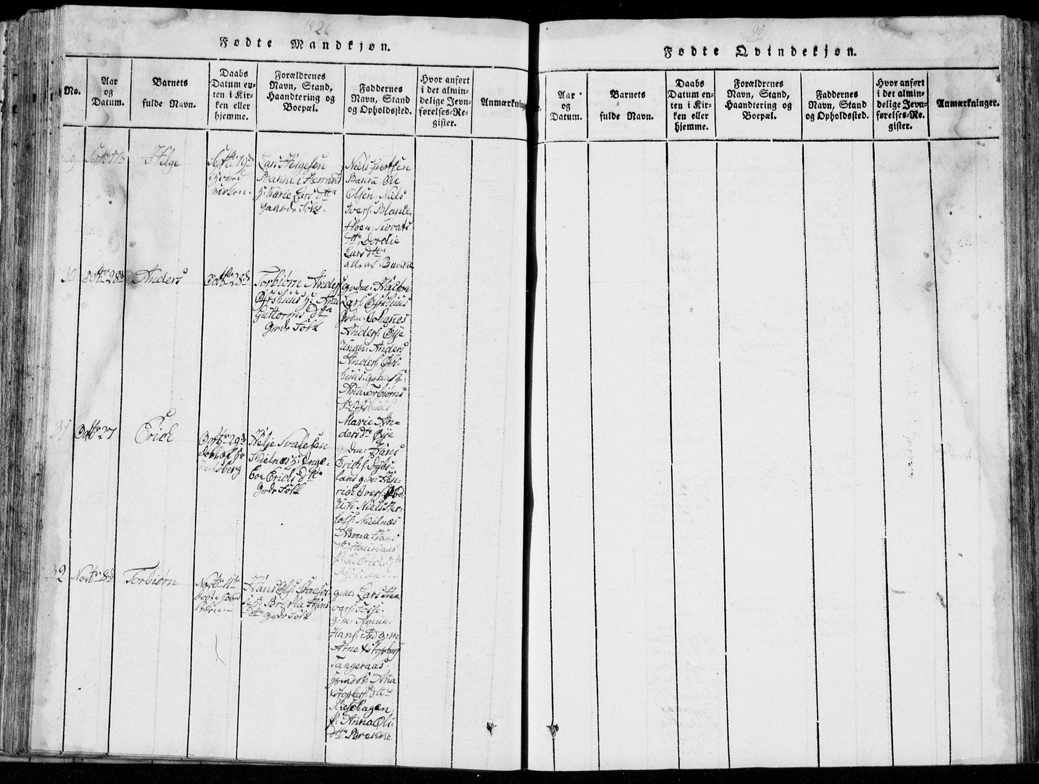 Strandebarm sokneprestembete, AV/SAB-A-78401/H/Hab: Klokkerbok nr. A  1, 1816-1826, s. 90
