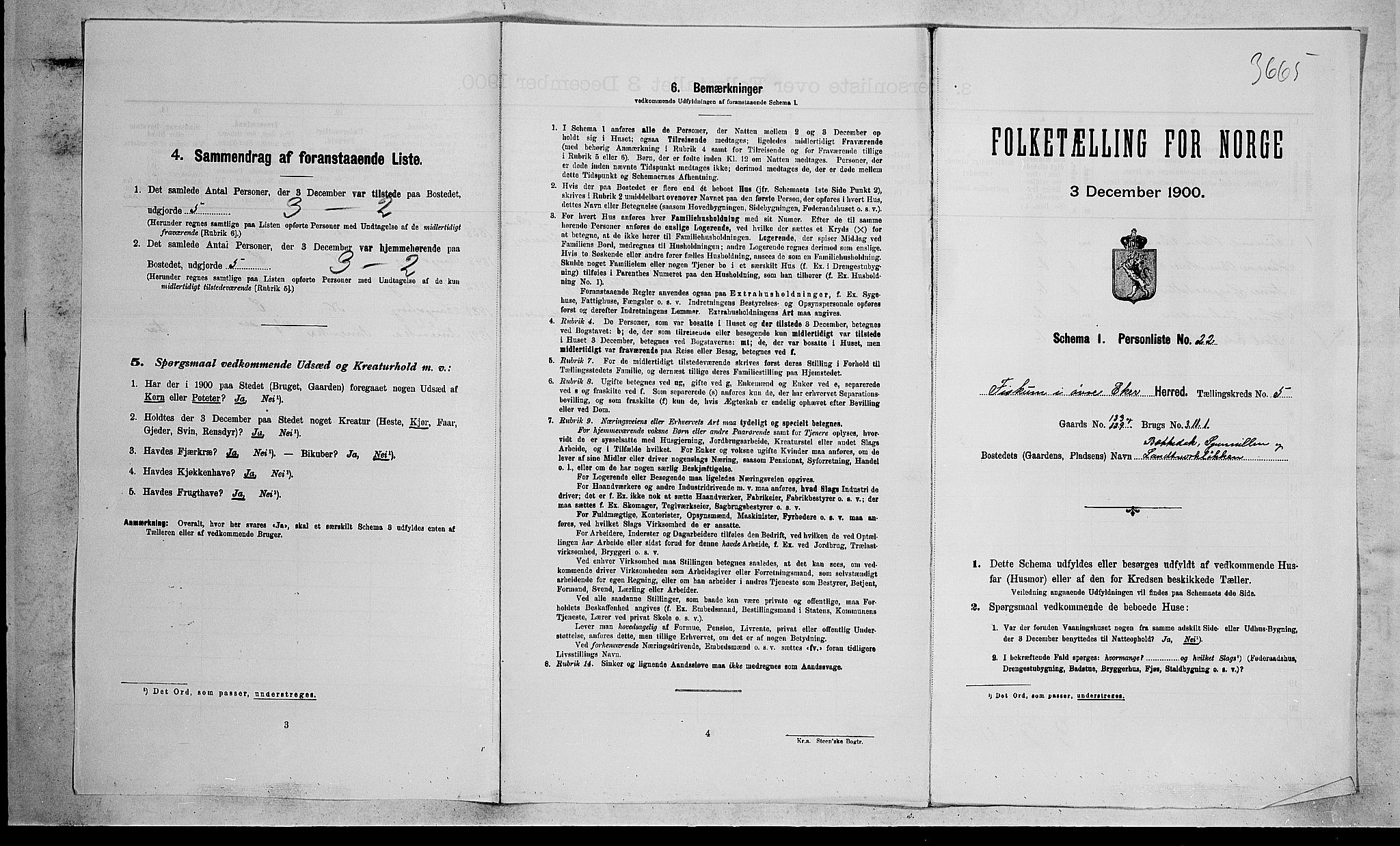 RA, Folketelling 1900 for 0624 Øvre Eiker herred, 1900, s. 2689