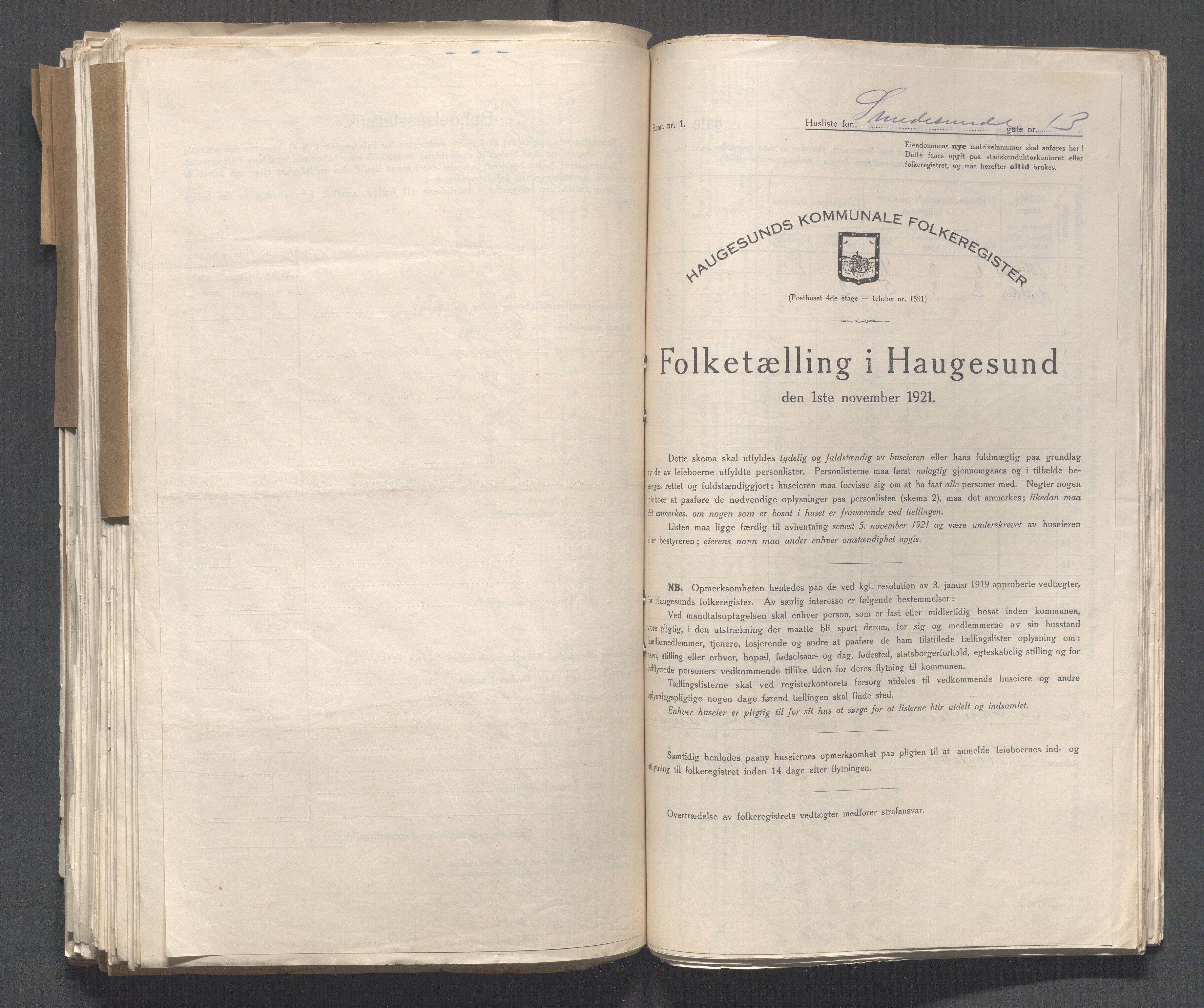 IKAR, Kommunal folketelling 1.11.1921 for Haugesund, 1921, s. 4172