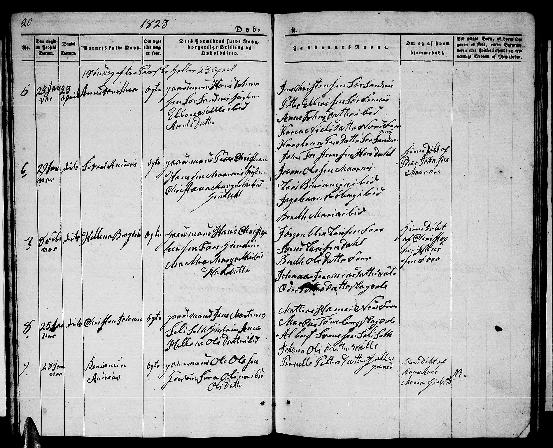 Ministerialprotokoller, klokkerbøker og fødselsregistre - Nordland, AV/SAT-A-1459/805/L0106: Klokkerbok nr. 805C02, 1841-1861, s. 20