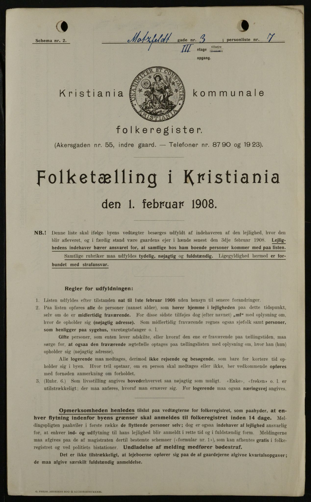 OBA, Kommunal folketelling 1.2.1908 for Kristiania kjøpstad, 1908, s. 59093