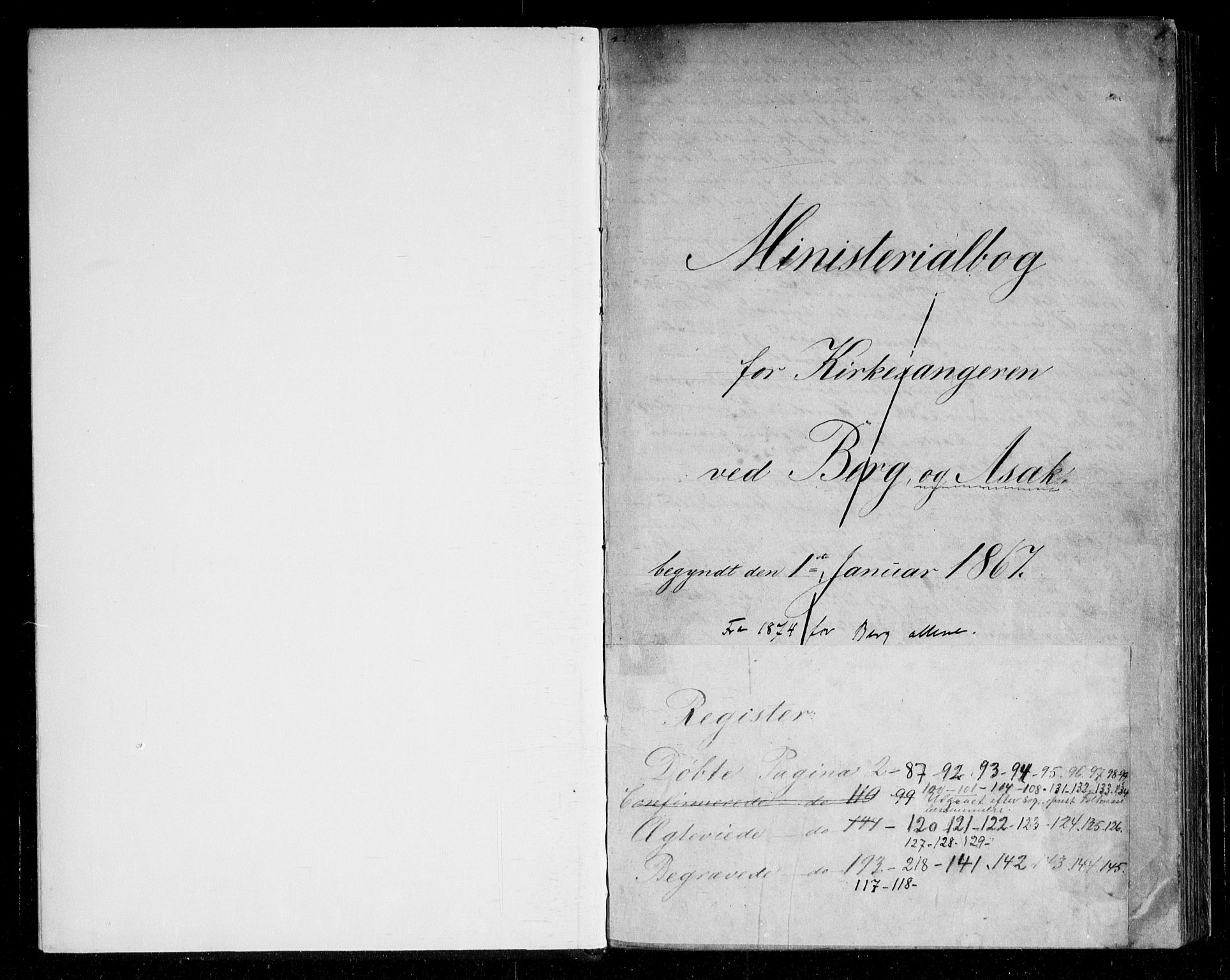 Berg prestekontor Kirkebøker, SAO/A-10902/G/Ga/L0004: Klokkerbok nr. I 4, 1867-1922, s. 1
