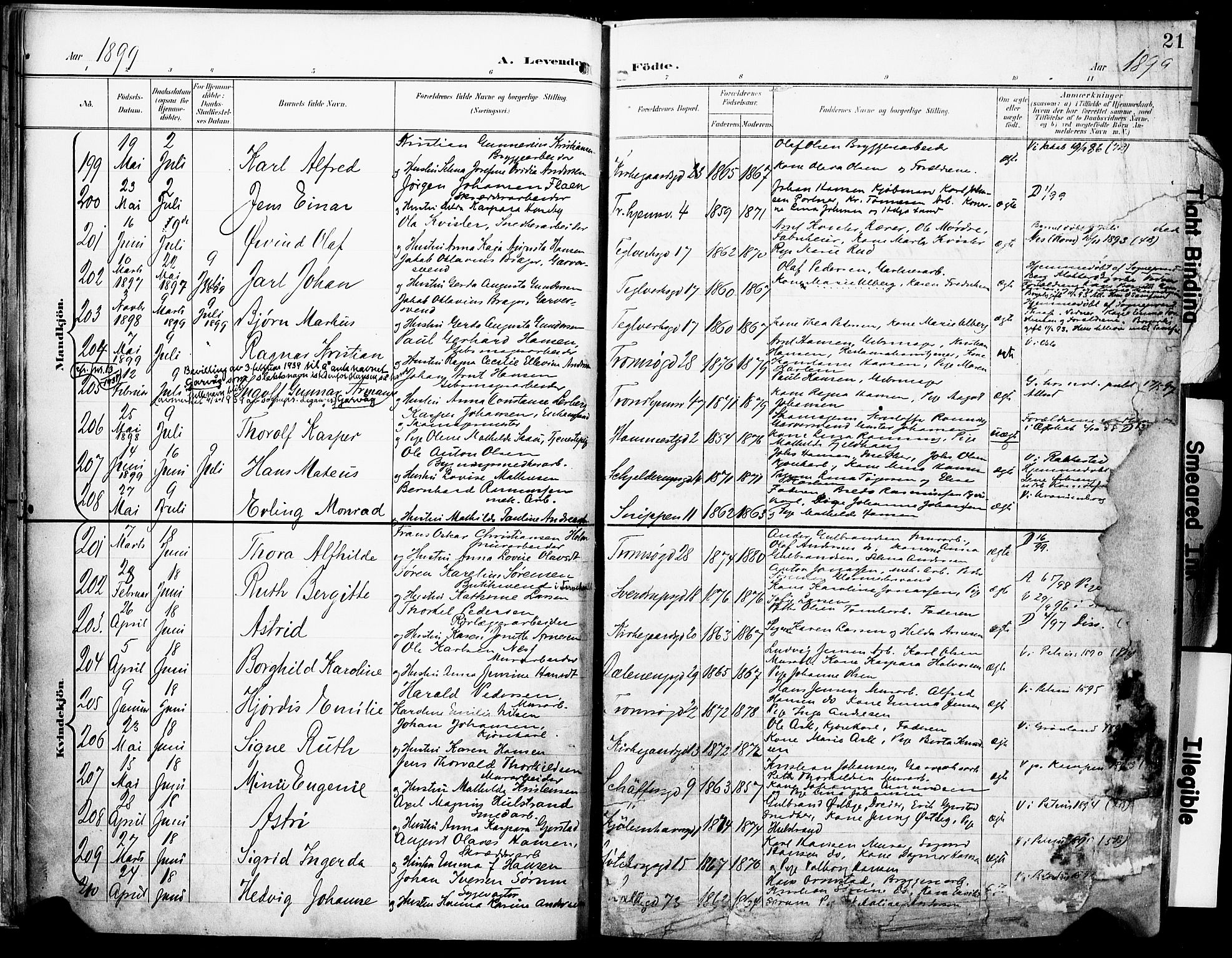 Petrus prestekontor Kirkebøker, AV/SAO-A-10872/F/Fa/L0005: Ministerialbok nr. 5, 1899-1903, s. 21