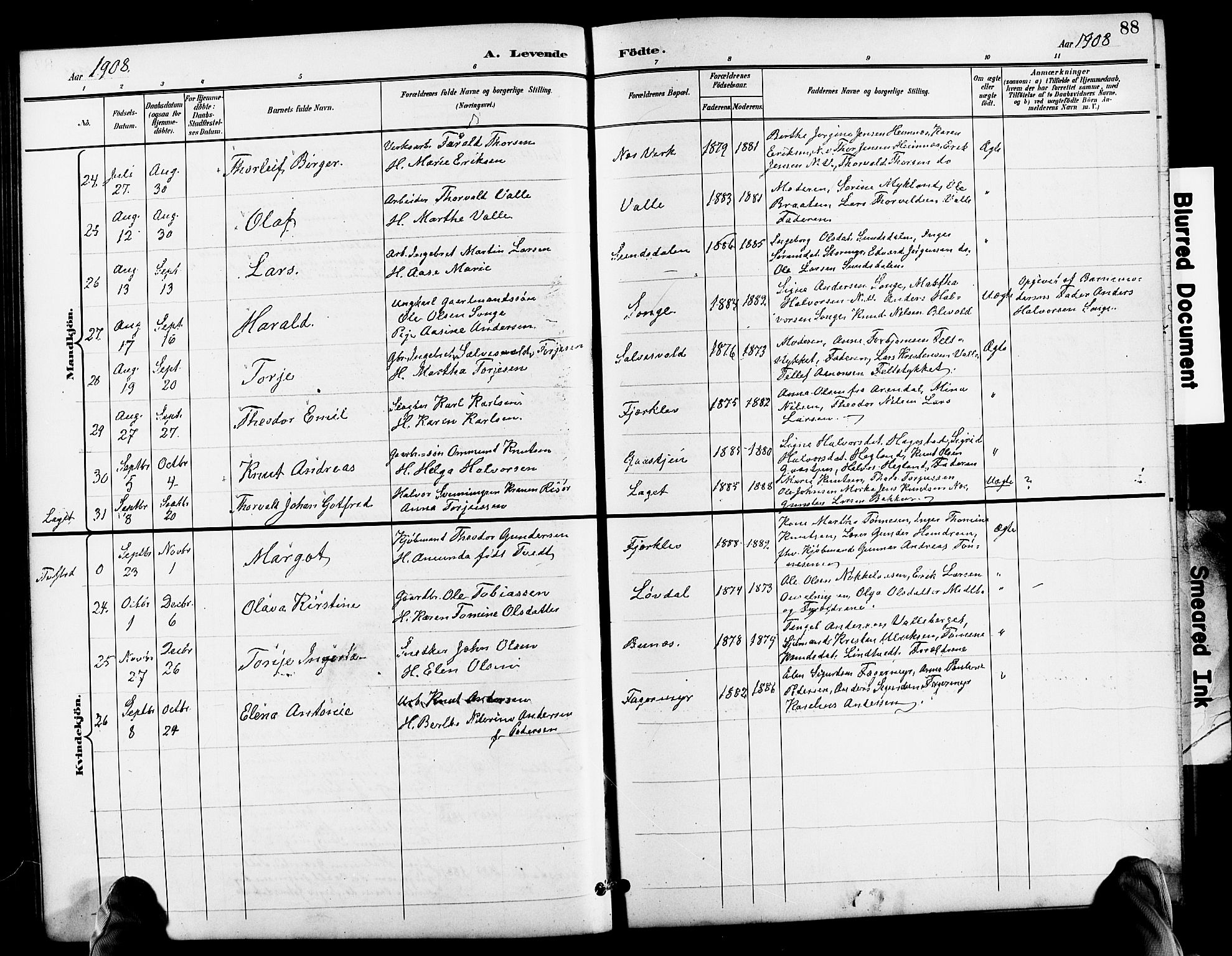 Holt sokneprestkontor, AV/SAK-1111-0021/F/Fb/L0011: Klokkerbok nr. B 11, 1897-1921, s. 88