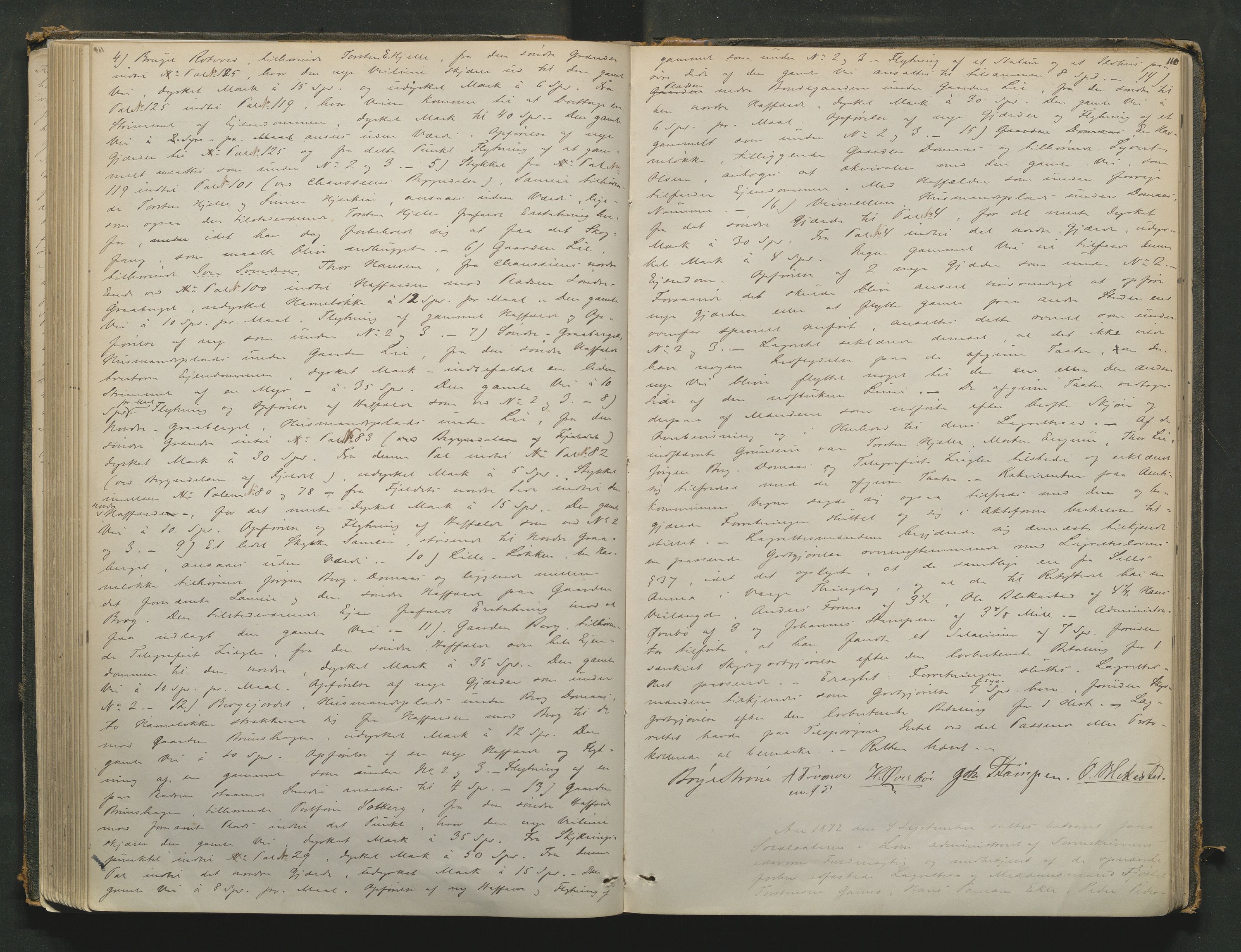 Nord-Gudbrandsdal tingrett, AV/SAH-TING-002/G/Gc/Gcb/L0003: Ekstrarettsprotokoll for åstedssaker, 1867-1876, s. 109b-110a