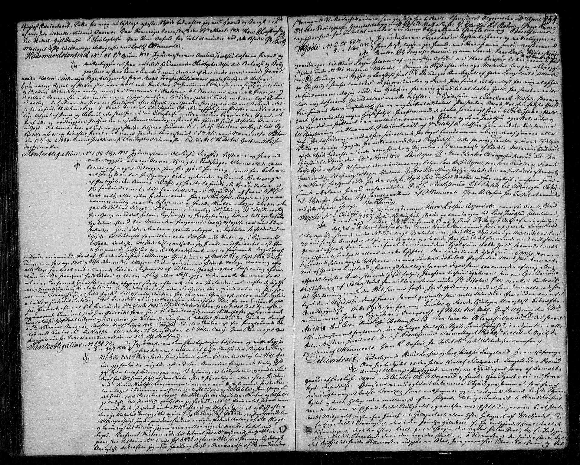 Øvre Romerike sorenskriveri, SAO/A-10649/G/Gb/L0008: Pantebok nr. 8, 1829-1838, s. 854