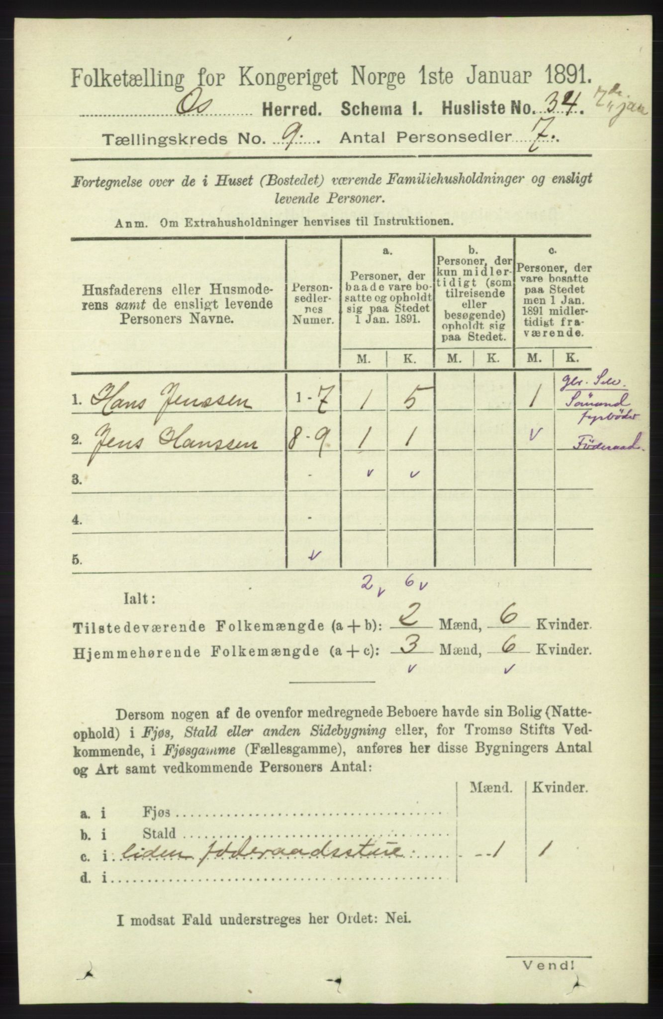 RA, Folketelling 1891 for 1243 Os herred, 1891, s. 1938