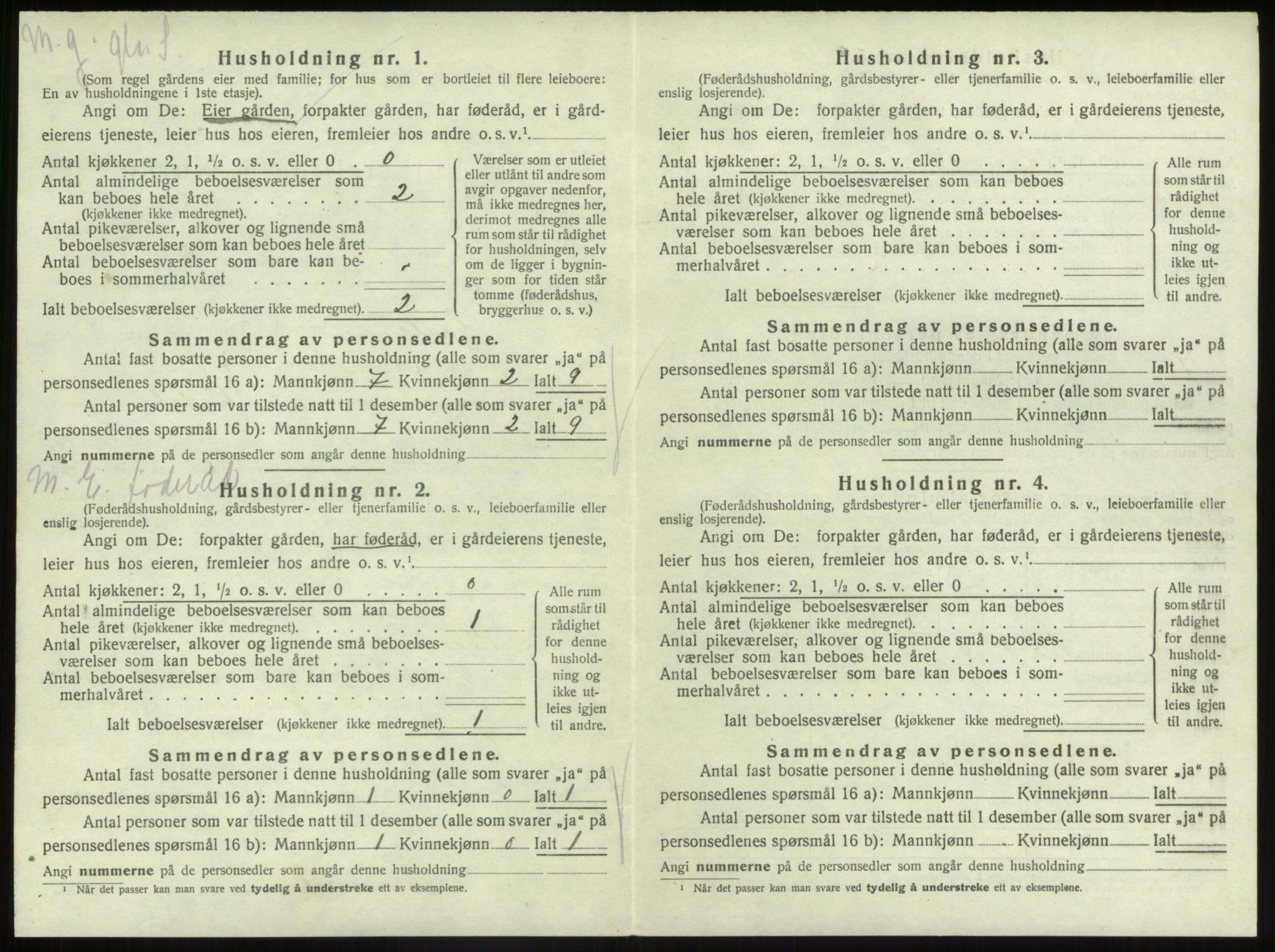 SAB, Folketelling 1920 for 1430 Gaular herred, 1920, s. 619