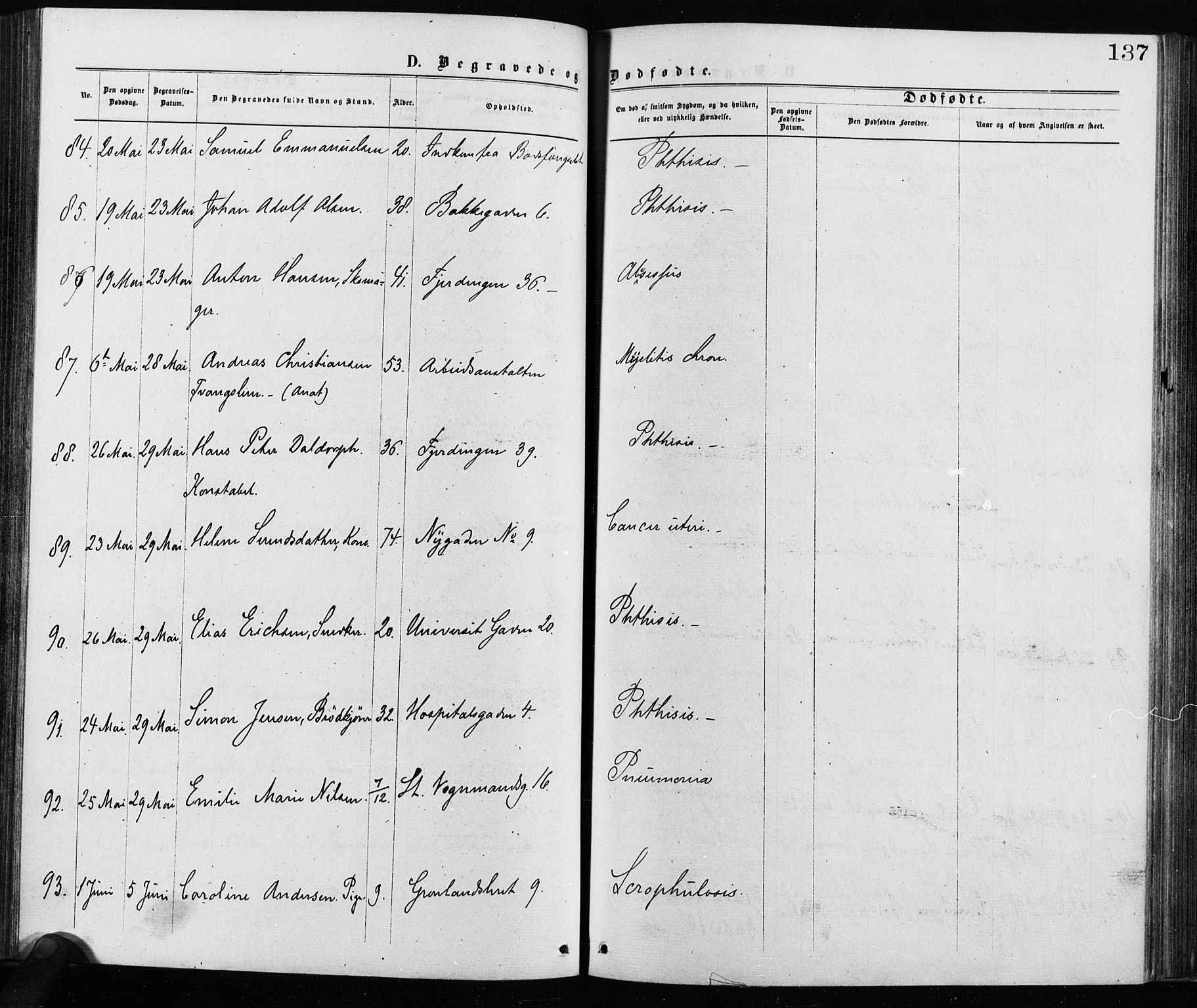 Krohgstøtten sykehusprest Kirkebøker, AV/SAO-A-10854/F/Fa/L0002: Ministerialbok nr. 2, 1873-1932, s. 137