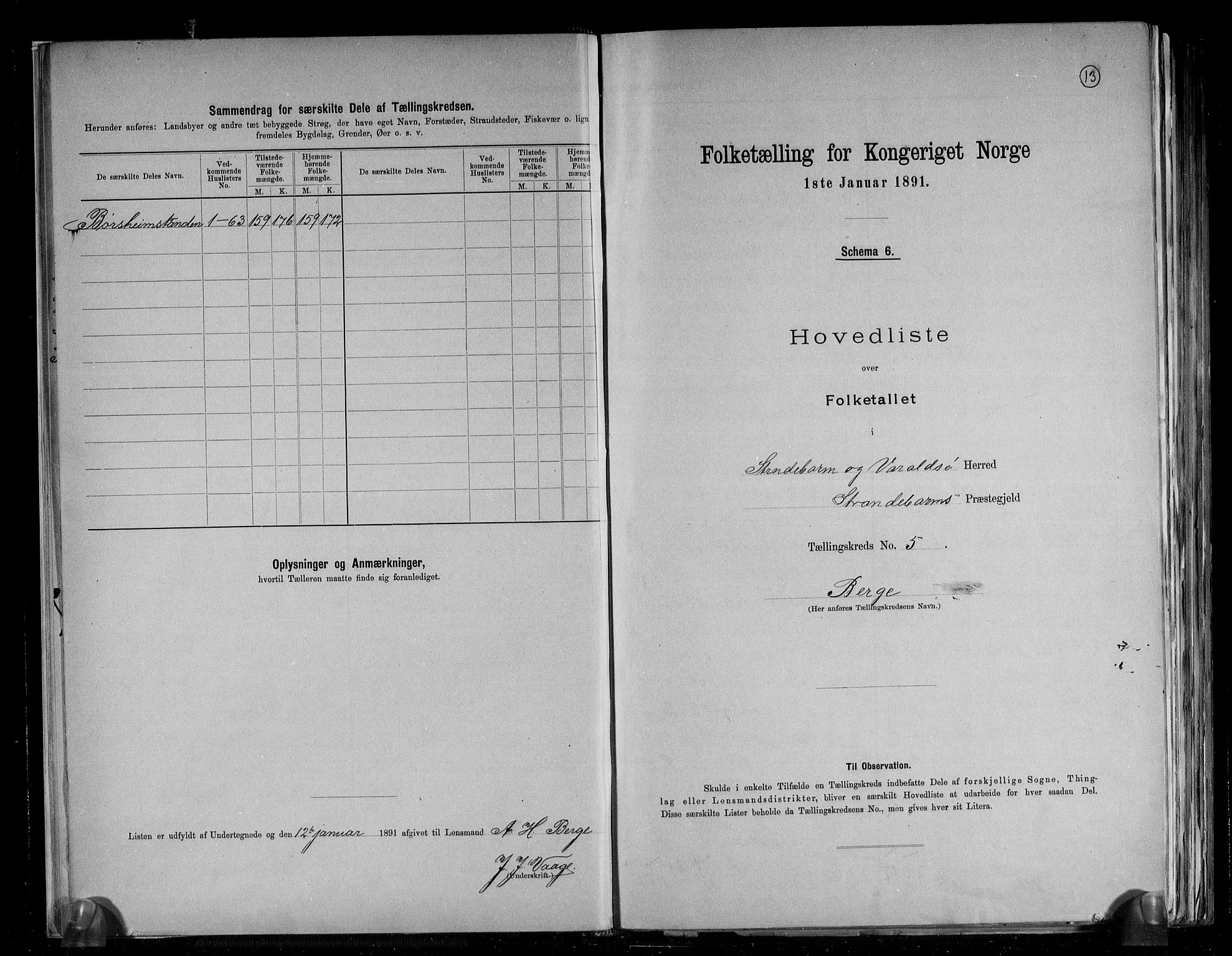 RA, Folketelling 1891 for 1226 Strandebarm og Varaldsøy herred, 1891, s. 14