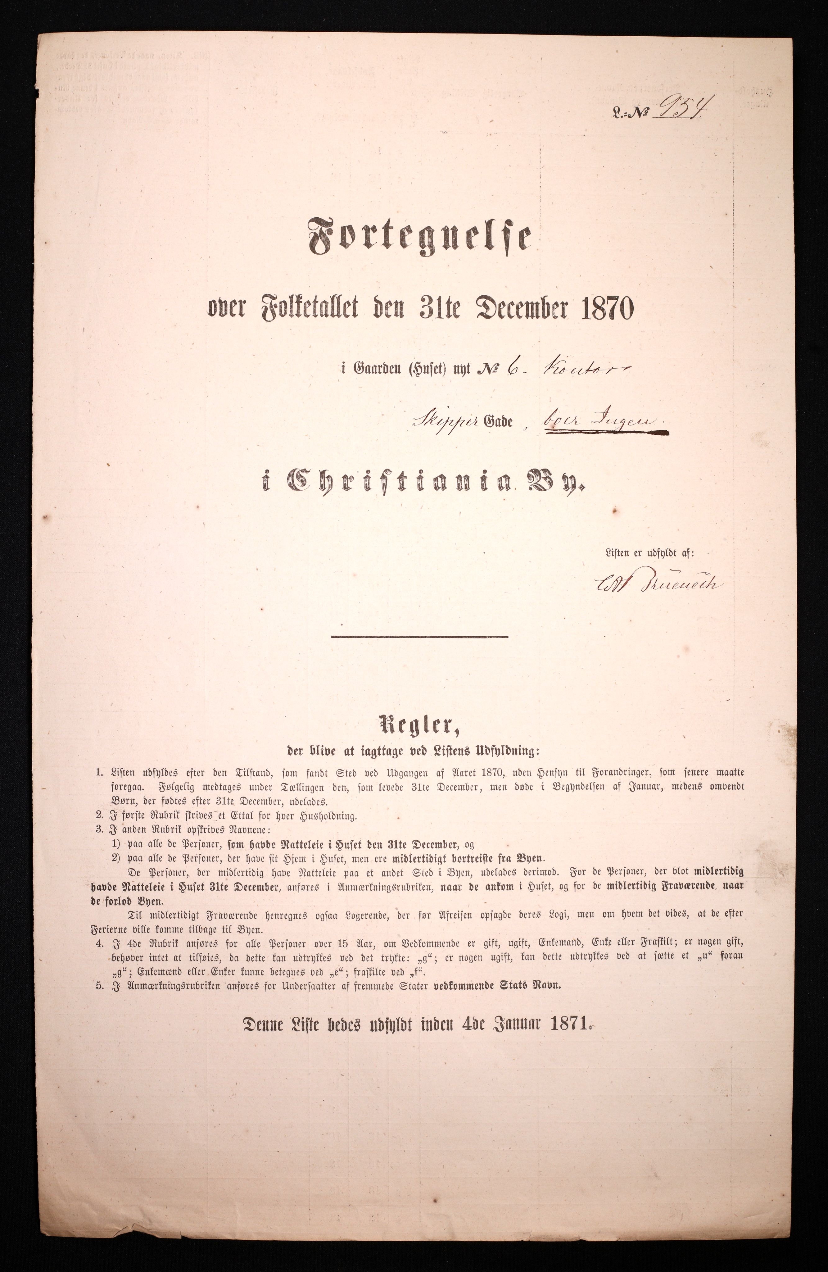 RA, Folketelling 1870 for 0301 Kristiania kjøpstad, 1870, s. 3319