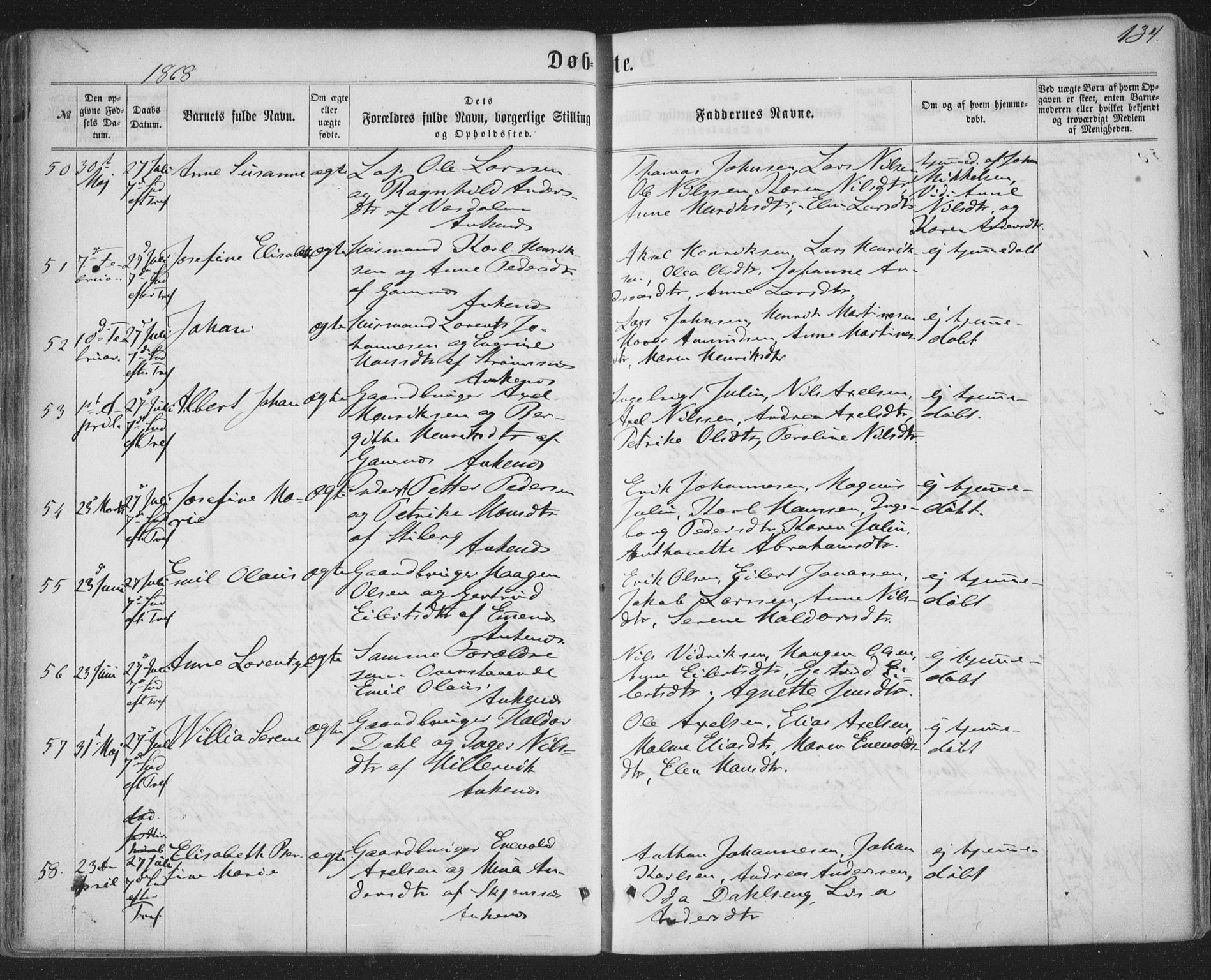 Ministerialprotokoller, klokkerbøker og fødselsregistre - Nordland, AV/SAT-A-1459/863/L0896: Ministerialbok nr. 863A08, 1861-1871, s. 134