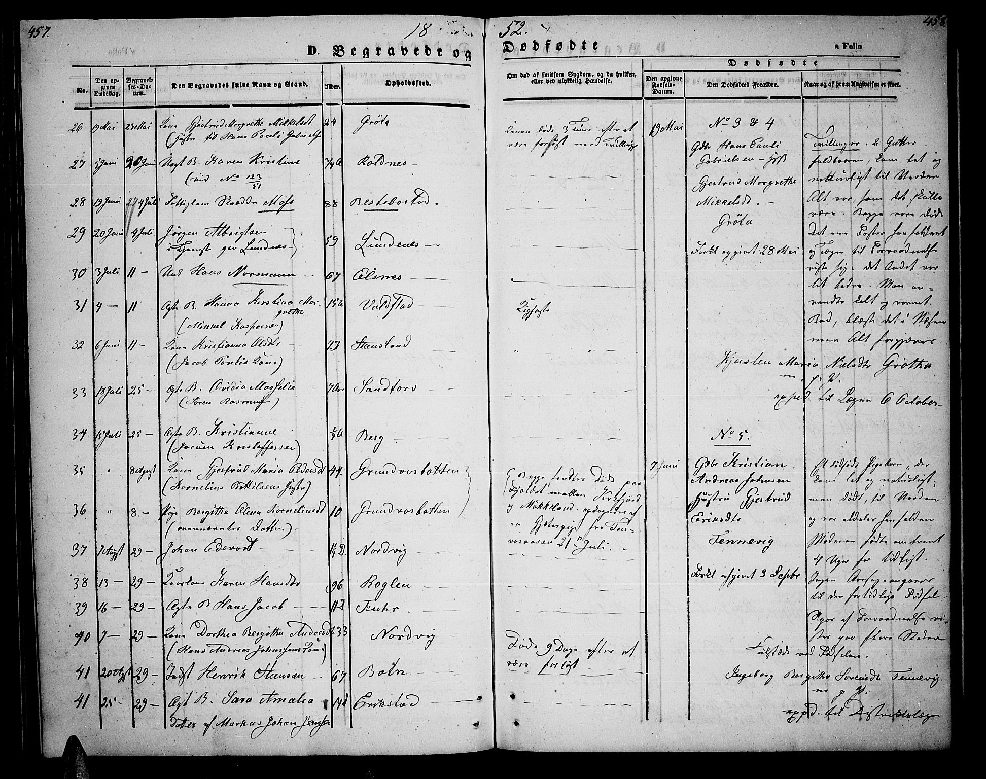 Trondenes sokneprestkontor, AV/SATØ-S-1319/H/Hb/L0006klokker: Klokkerbok nr. 6, 1845-1855, s. 457-458