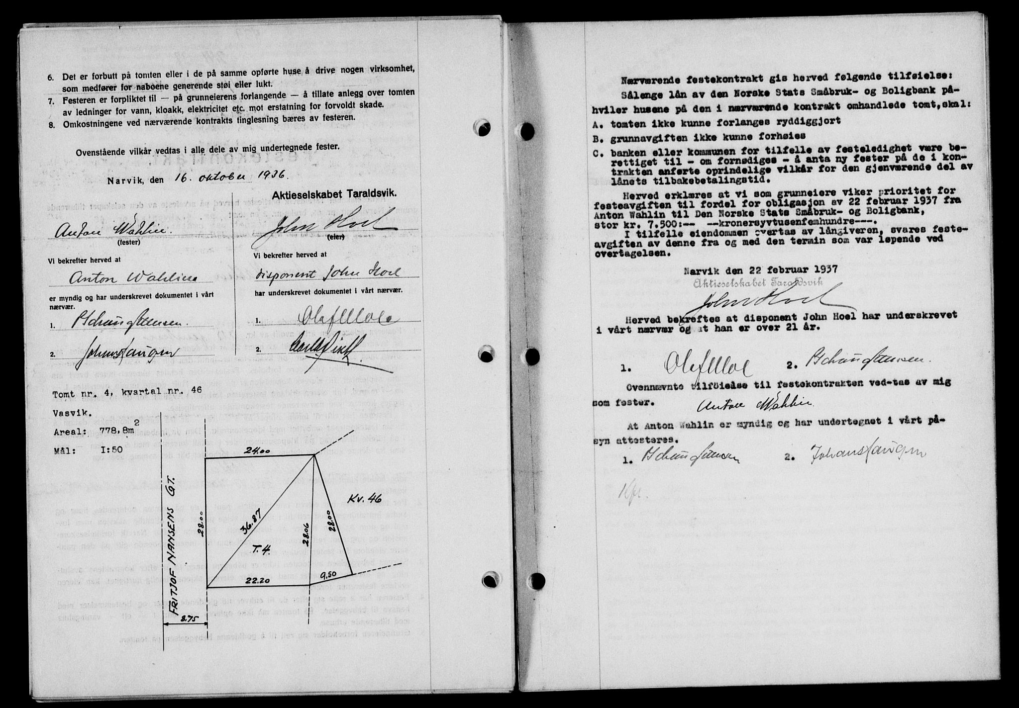 Narvik sorenskriveri, SAT/A-0002/1/2/2C/2Ca/L0011: Pantebok nr. 14, 1935-1937, Tingl.dato: 21.04.1937