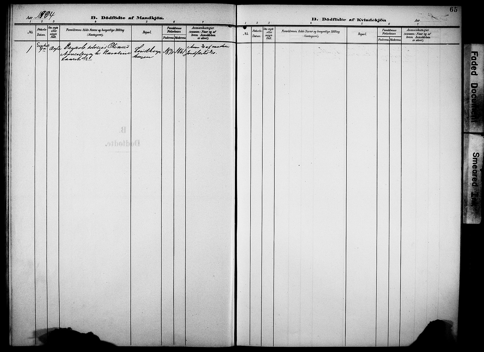 Elverum prestekontor, AV/SAH-PREST-044/H/Ha/Haa/L0016: Ministerialbok nr. 16, 1903-1912, s. 65