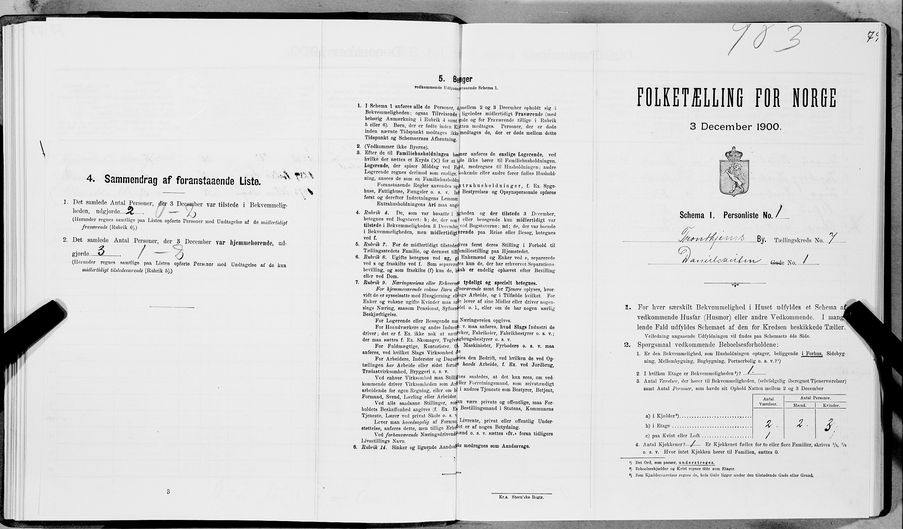 SAT, Folketelling 1900 for 1601 Trondheim kjøpstad, 1900, s. 1136