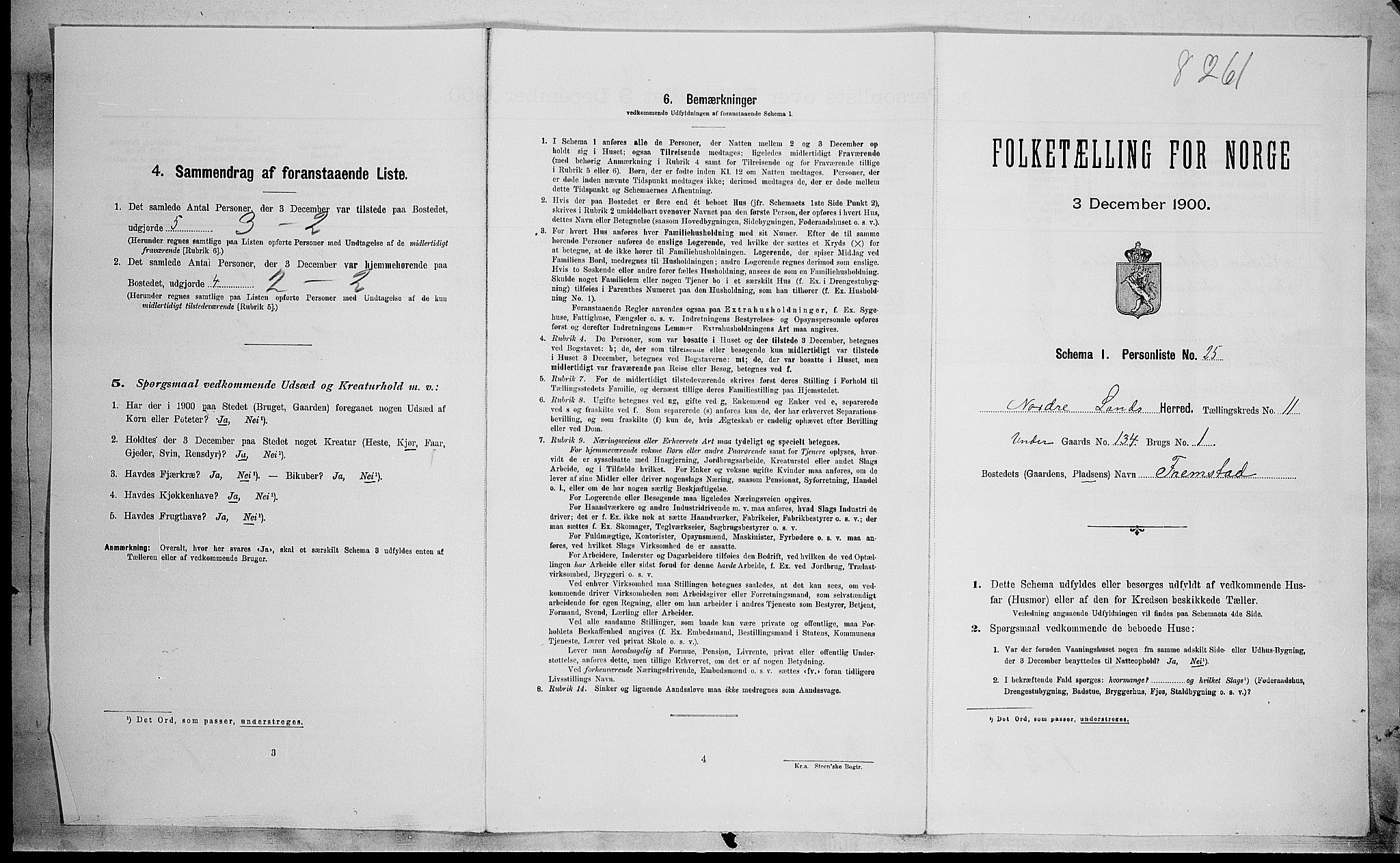 SAH, Folketelling 1900 for 0538 Nordre Land herred, 1900, s. 1379