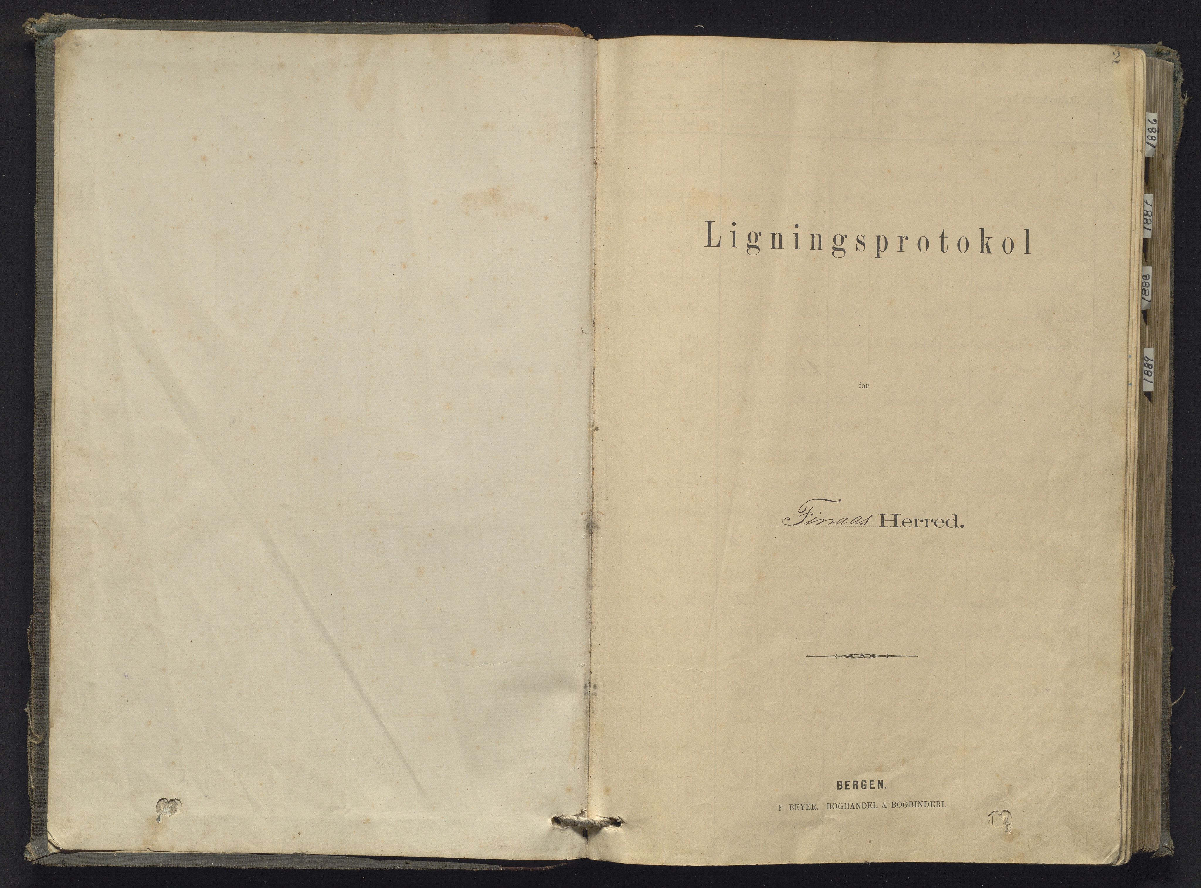 Finnaas kommune. Likningsnemnda, IKAH/1218a-142/F/Fa/L0004: Likningsprotokoll for heradsskatten, 1885-1891