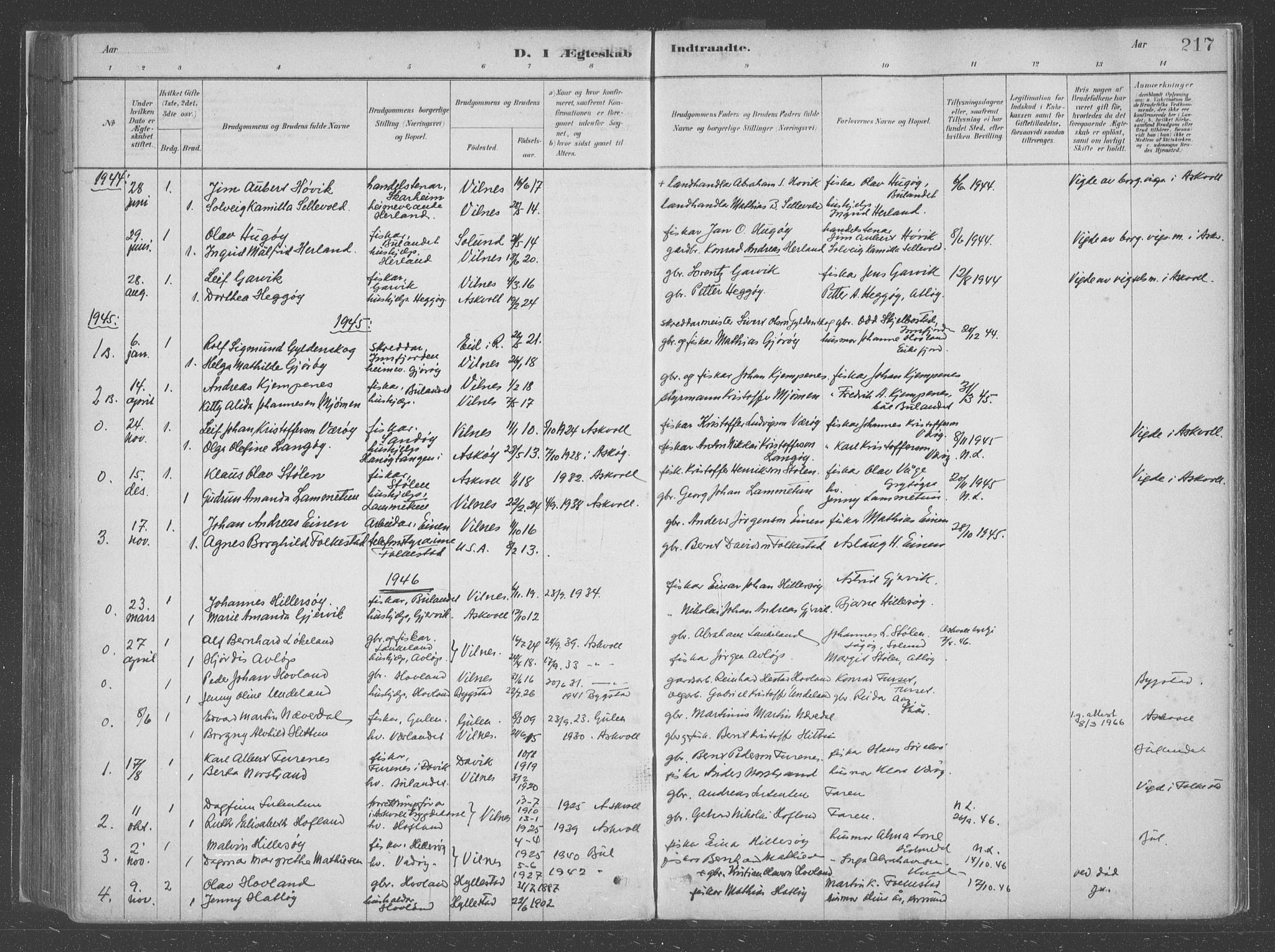 Askvoll sokneprestembete, AV/SAB-A-79501/H/Haa/Haac/L0001: Ministerialbok nr. C  1, 1879-1922, s. 217