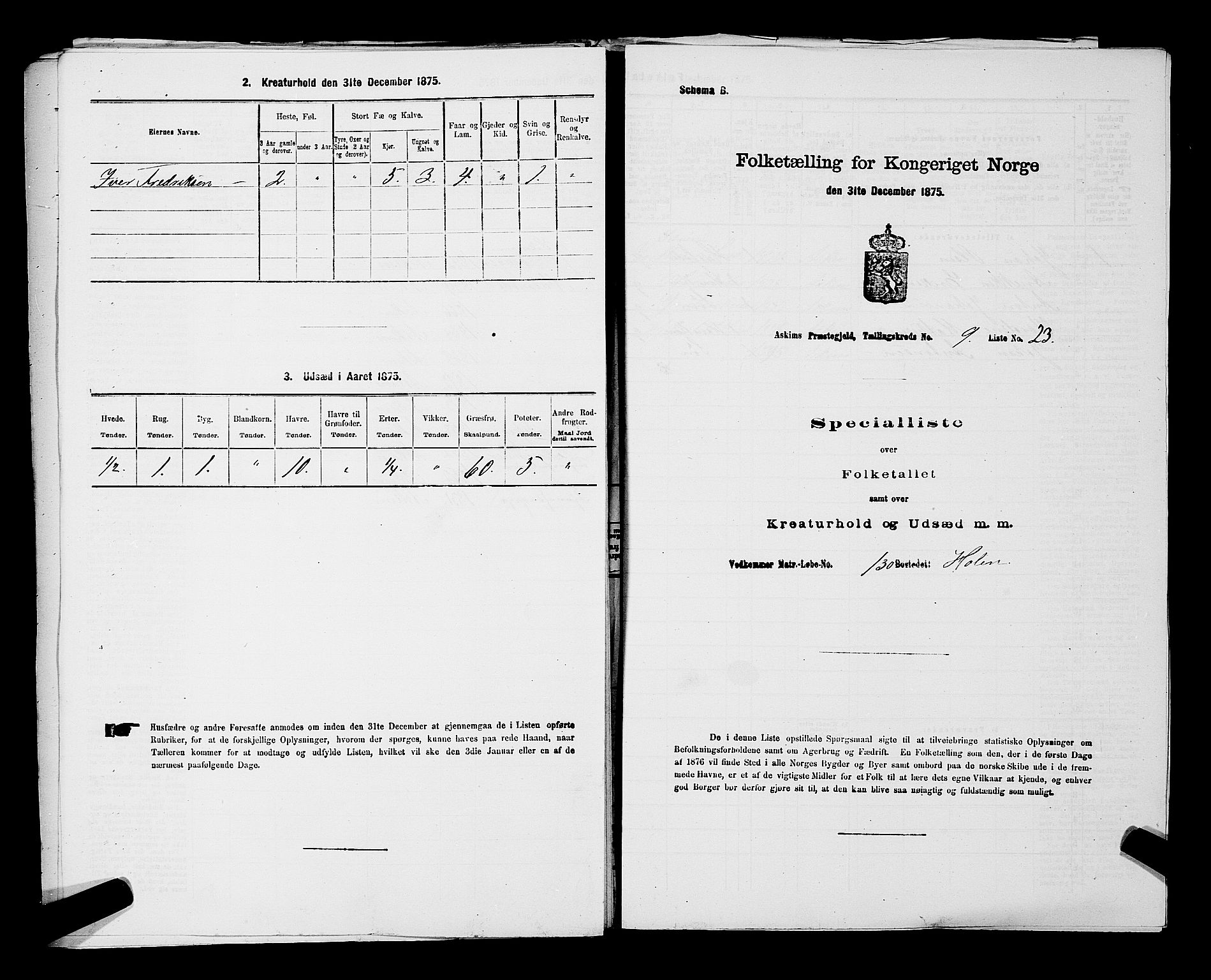 RA, Folketelling 1875 for 0124P Askim prestegjeld, 1875, s. 616