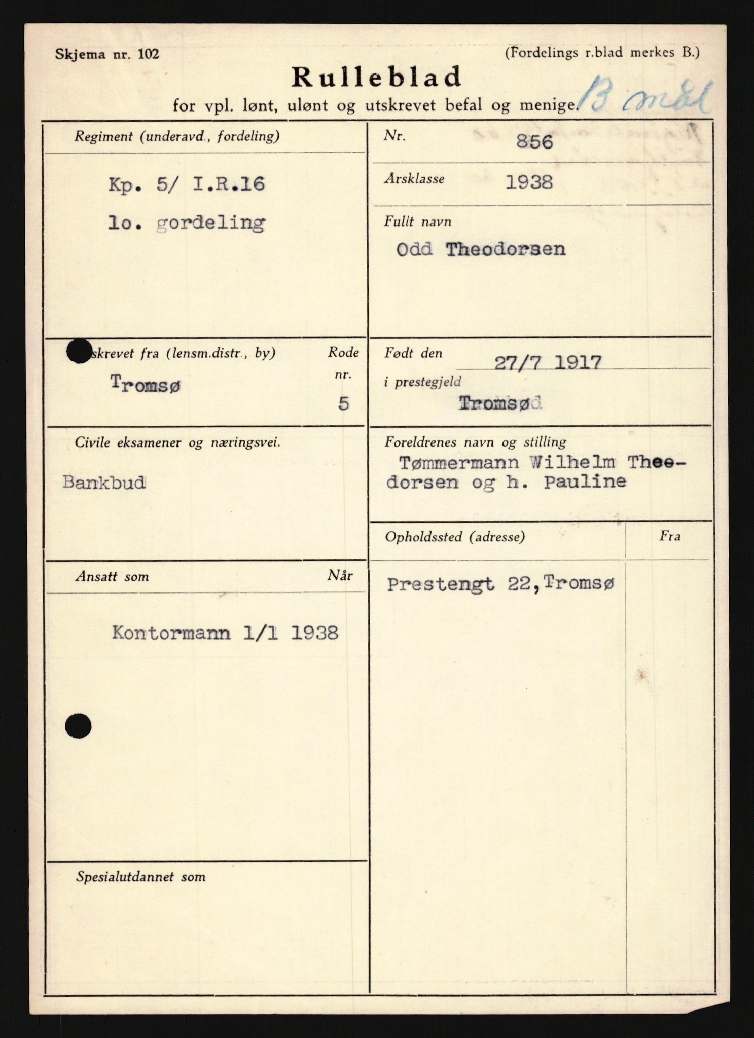 Forsvaret, Troms infanteriregiment nr. 16, AV/RA-RAFA-3146/P/Pa/L0022: Rulleblad for regimentets menige mannskaper, årsklasse 1938, 1938, s. 1569