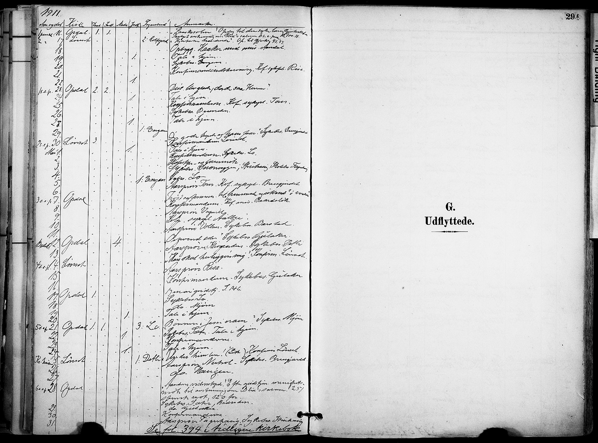 Ministerialprotokoller, klokkerbøker og fødselsregistre - Sør-Trøndelag, SAT/A-1456/678/L0902: Ministerialbok nr. 678A11, 1895-1911, s. 294