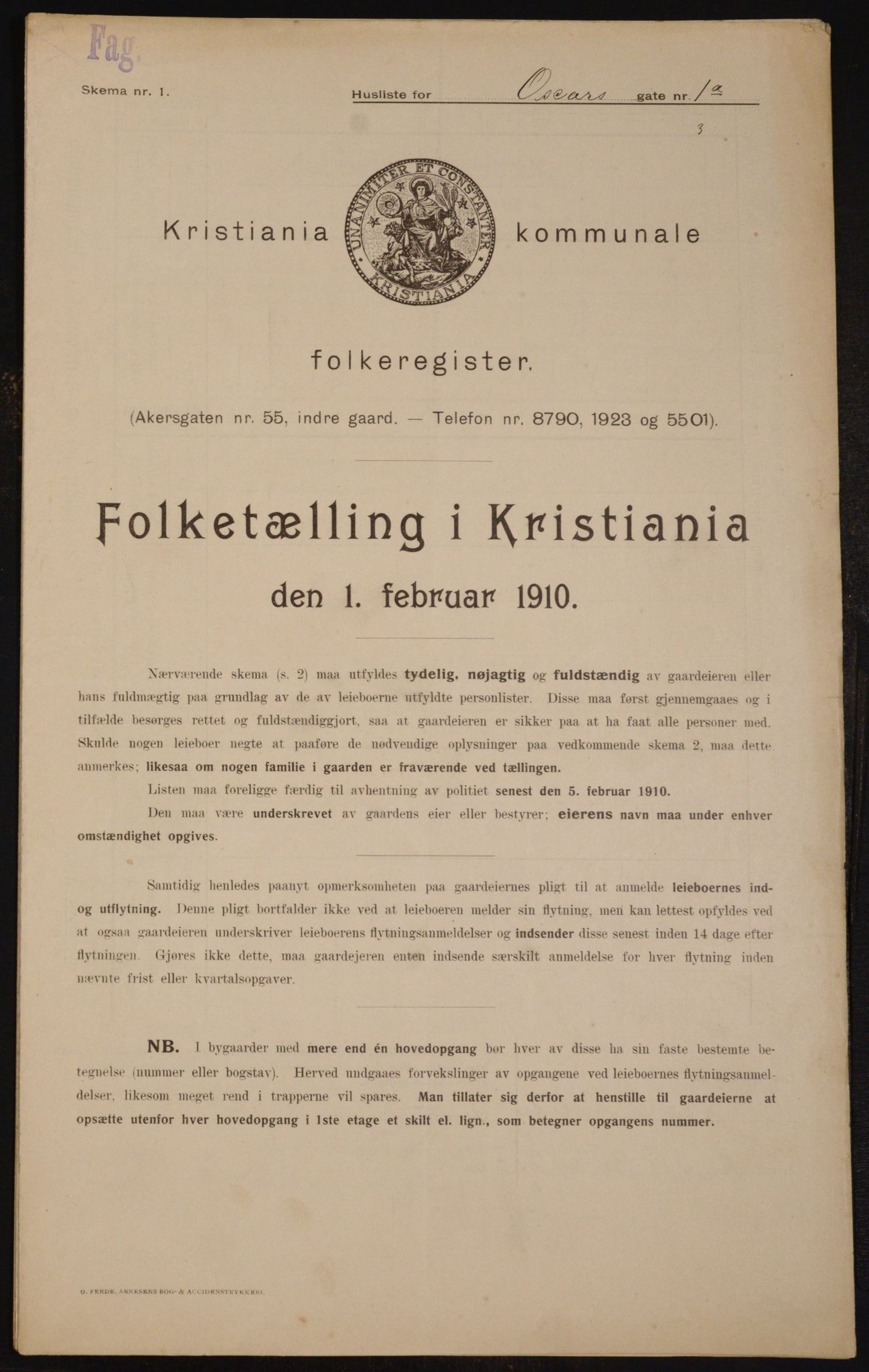OBA, Kommunal folketelling 1.2.1910 for Kristiania, 1910, s. 73263
