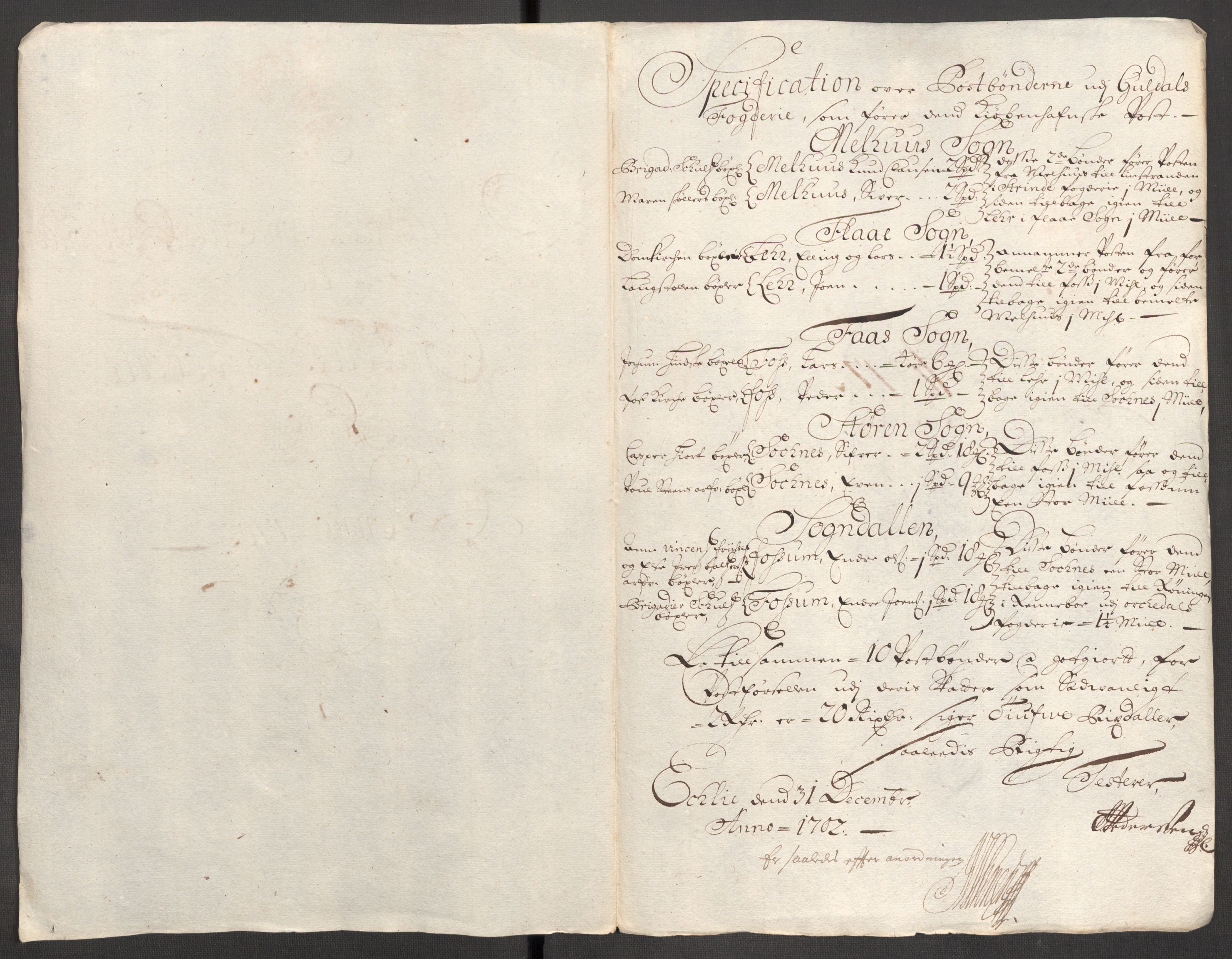 Rentekammeret inntil 1814, Reviderte regnskaper, Fogderegnskap, RA/EA-4092/R60/L3952: Fogderegnskap Orkdal og Gauldal, 1702, s. 344