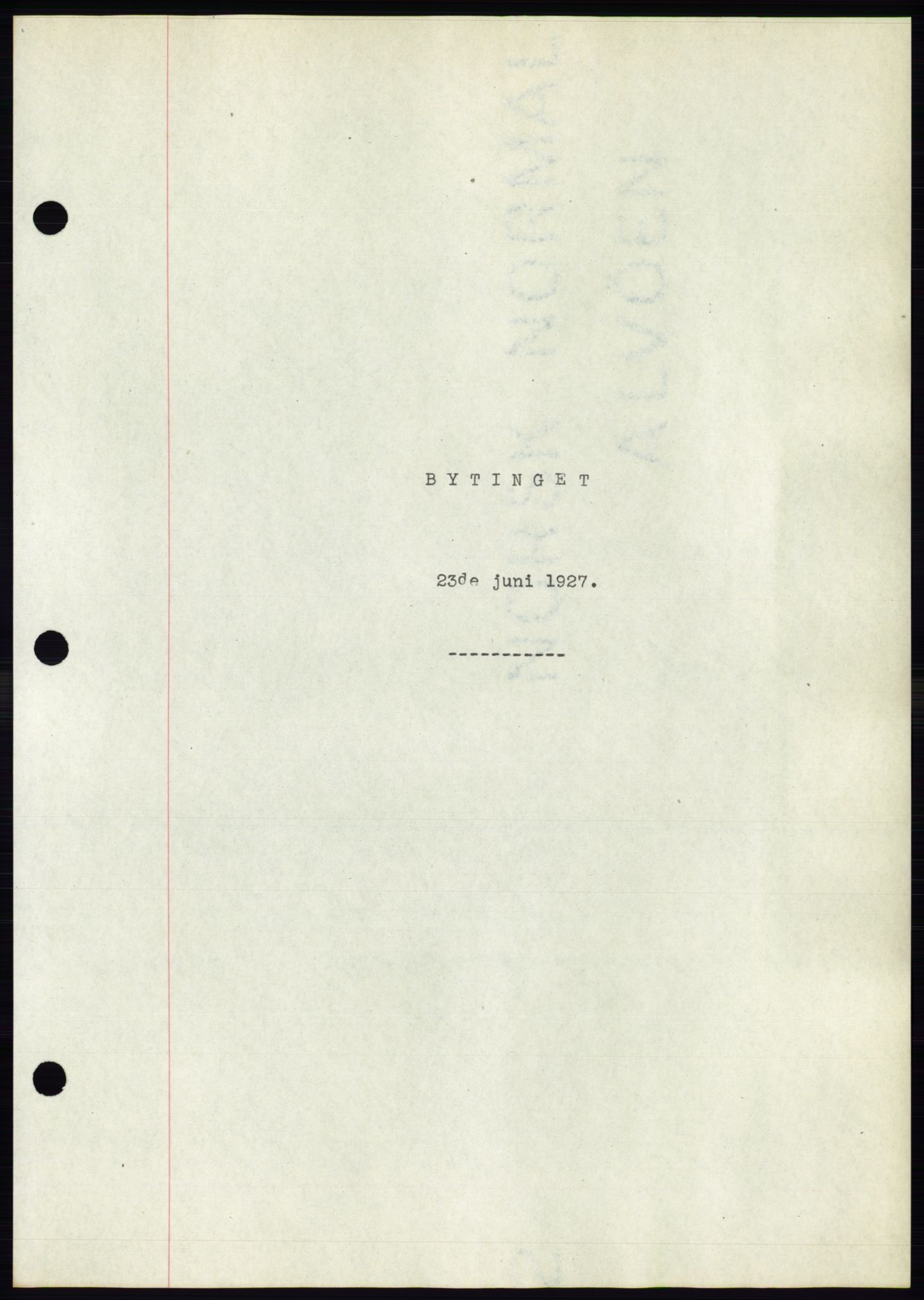 Ålesund byfogd, AV/SAT-A-4384: Pantebok nr. 22, 1927-1927, Tingl.dato: 23.06.1927