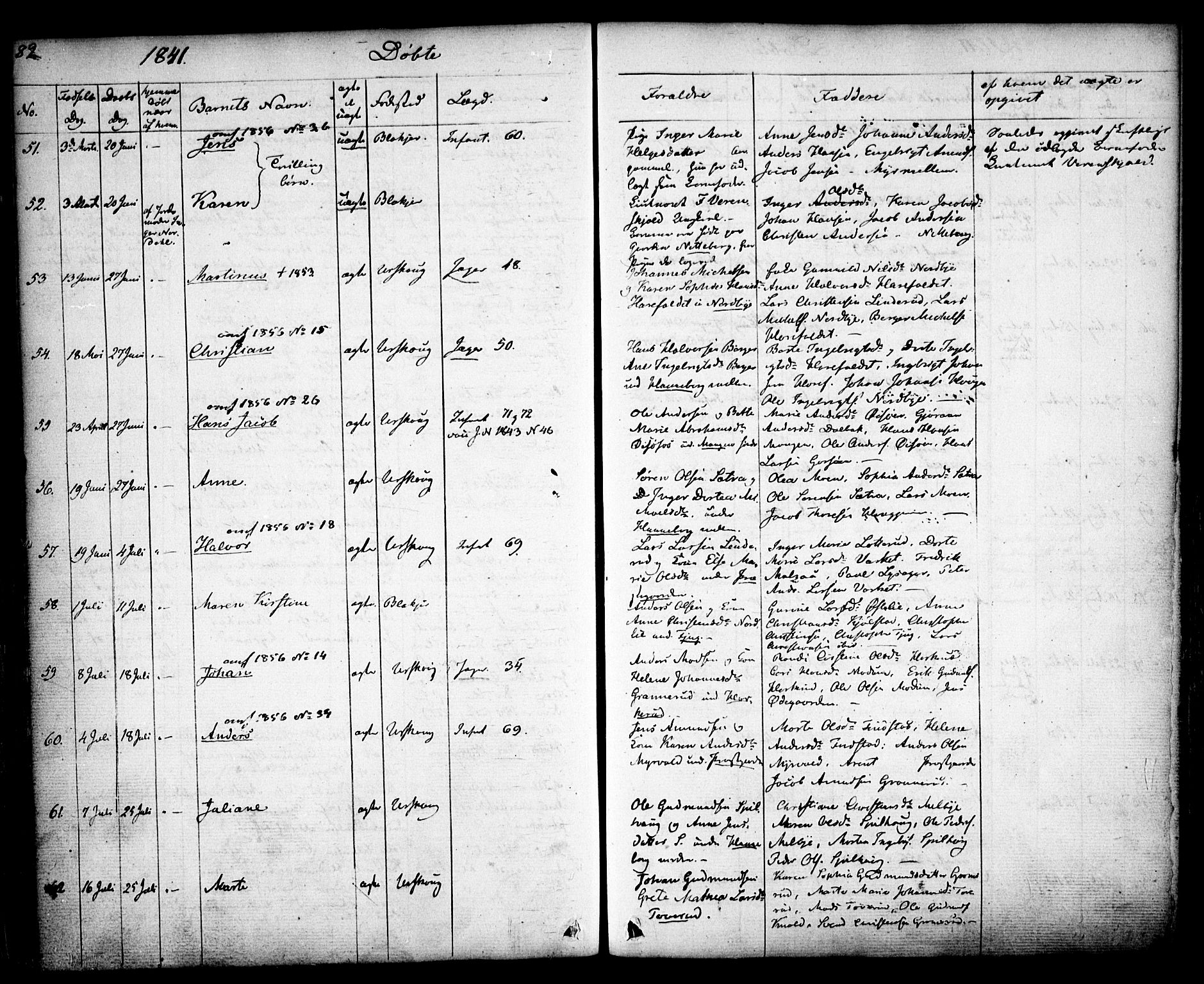 Aurskog prestekontor Kirkebøker, AV/SAO-A-10304a/F/Fa/L0006: Ministerialbok nr. I 6, 1829-1853, s. 82