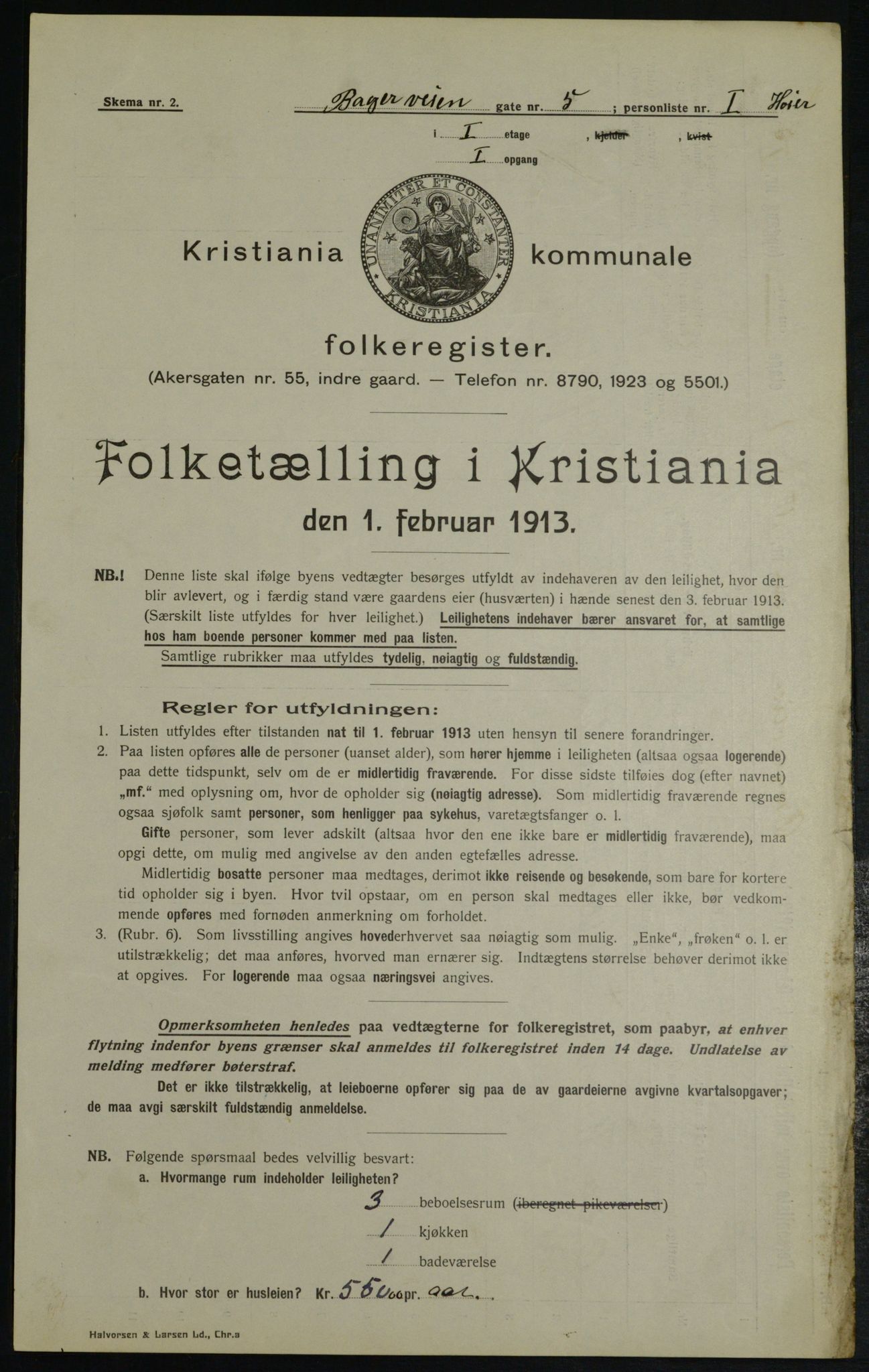 OBA, Kommunal folketelling 1.2.1913 for Kristiania, 1913, s. 7997