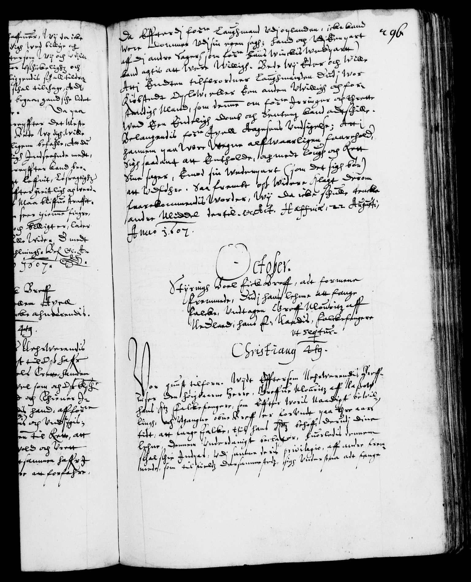 Danske Kanselli 1572-1799, AV/RA-EA-3023/F/Fc/Fca/Fcab/L0003: Norske tegnelser (mikrofilm), 1596-1616, s. 296a