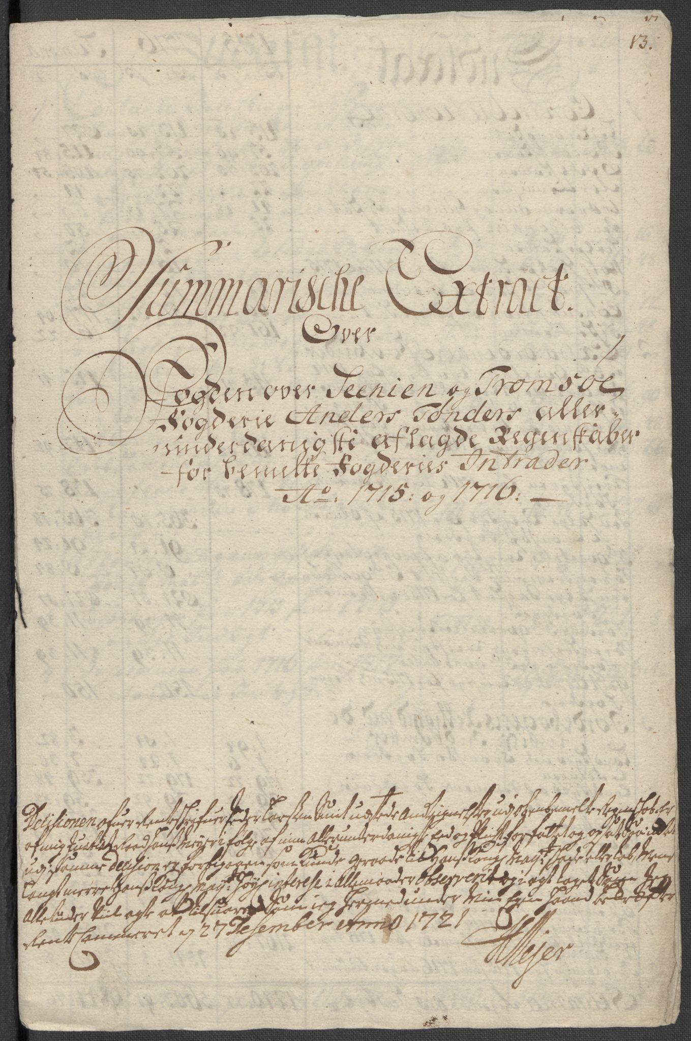 Rentekammeret inntil 1814, Reviderte regnskaper, Fogderegnskap, RA/EA-4092/R68/L4761: Fogderegnskap Senja og Troms, 1715, s. 21
