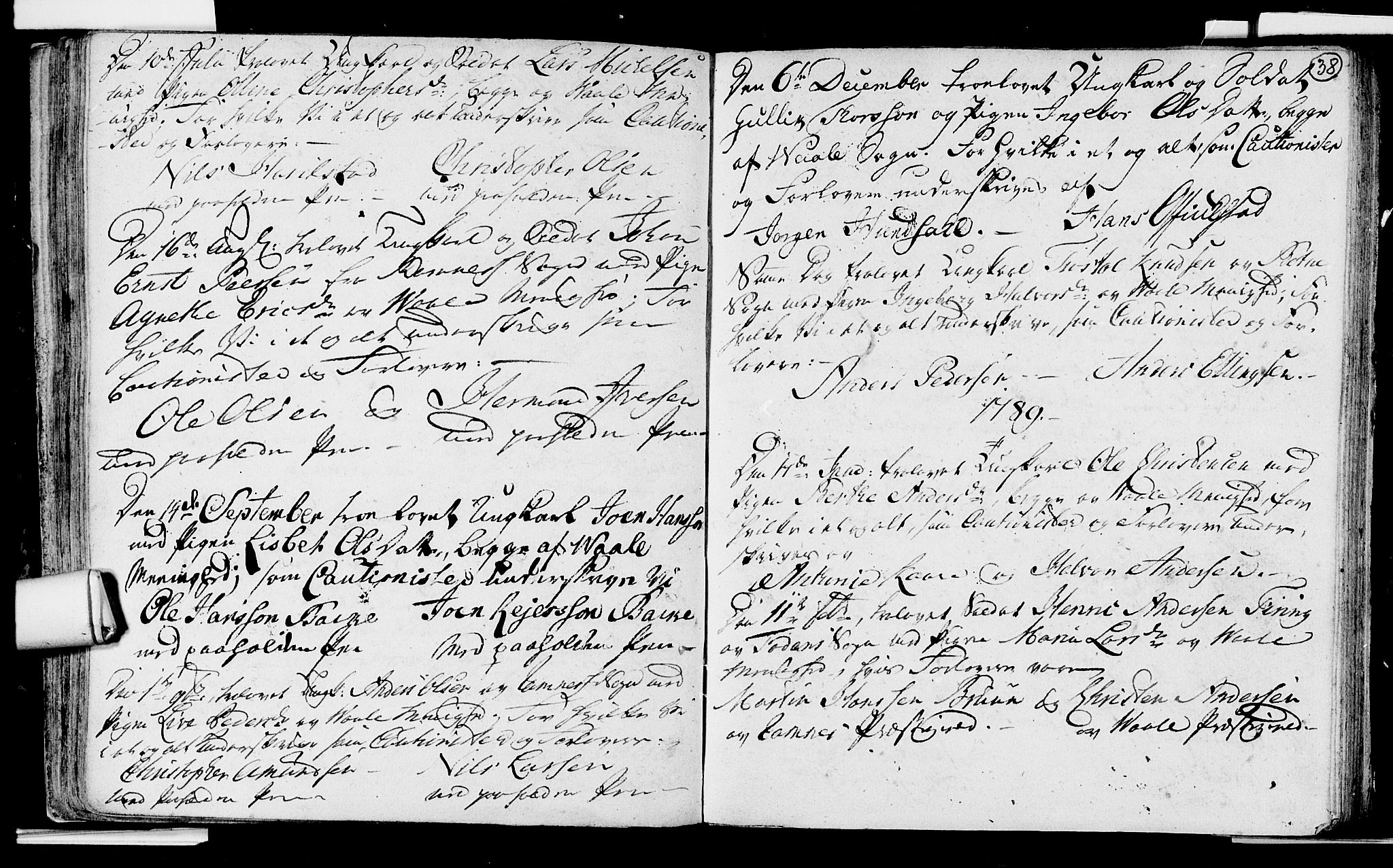 Våle kirkebøker, SAKO/A-334/H/Hb/L0002: Forlovererklæringer nr. 2, 1756-1799, s. 38