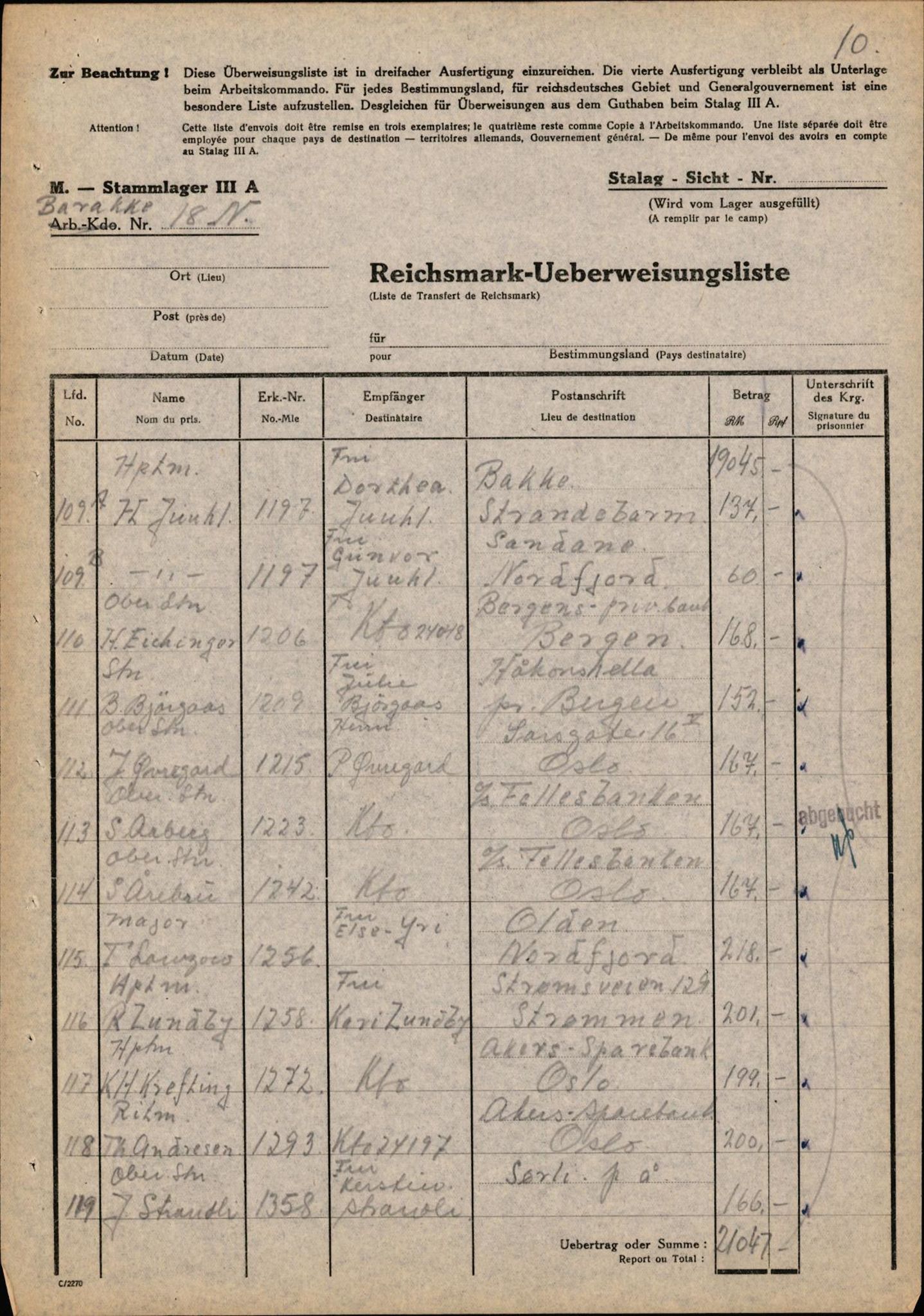 Forsvaret, Forsvarets krigshistoriske avdeling, AV/RA-RAFA-2017/Y/Yf/L0202: II-C-11-2103-2104  -  Norske offiserer i krigsfangenskap, 1940-1945, s. 165