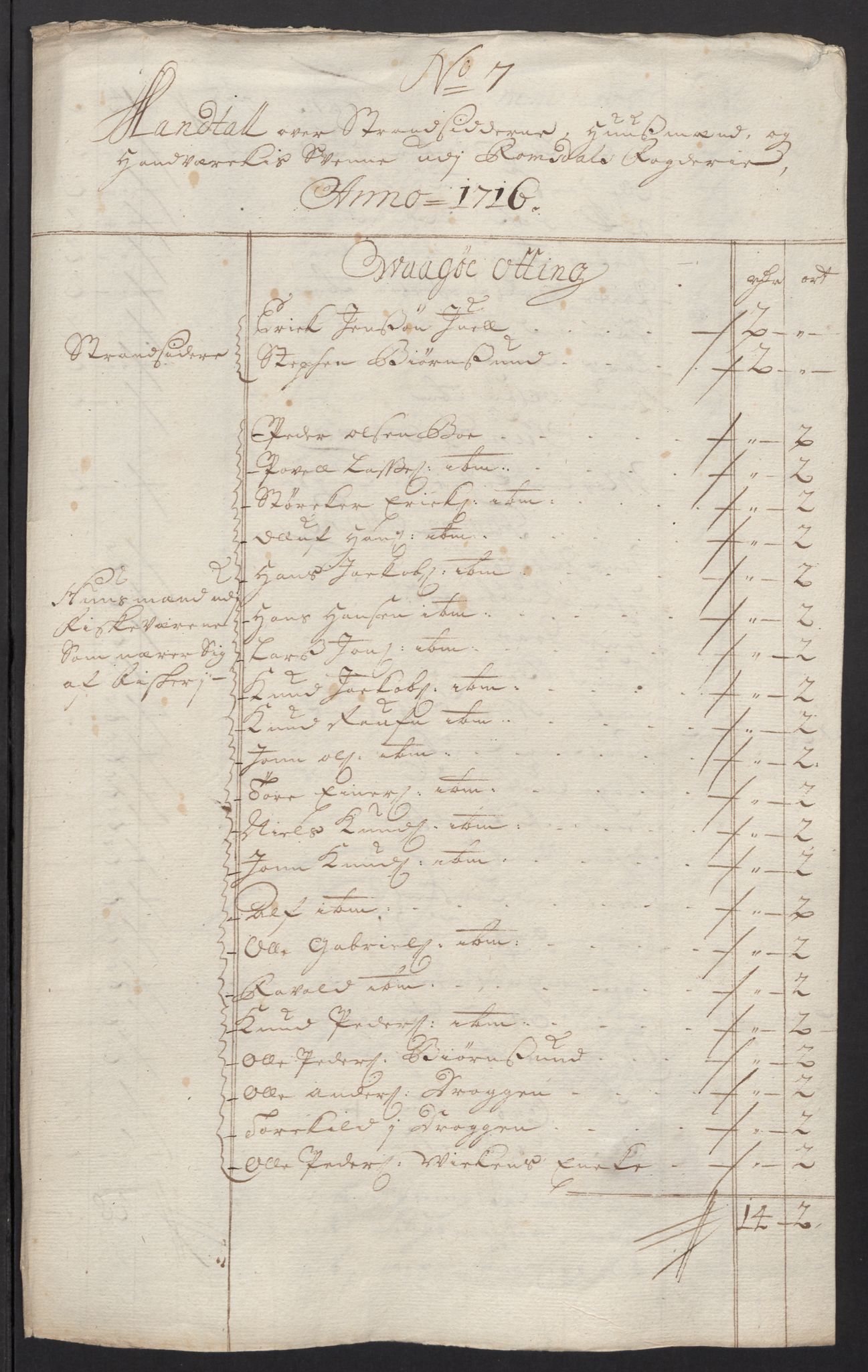 Rentekammeret inntil 1814, Reviderte regnskaper, Fogderegnskap, AV/RA-EA-4092/R55/L3663: Fogderegnskap Romsdal, 1715-1716, s. 354