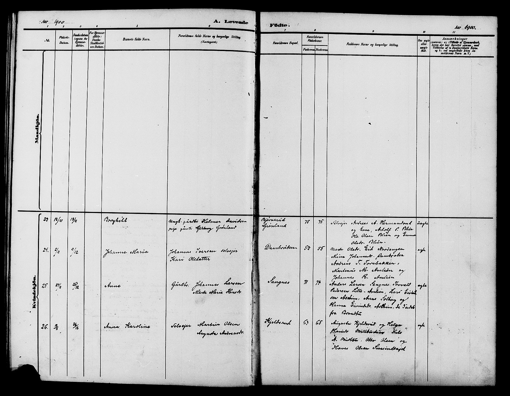 Vestre Toten prestekontor, AV/SAH-PREST-108/H/Ha/Hab/L0015: Klokkerbok nr. 15, 1890-1900