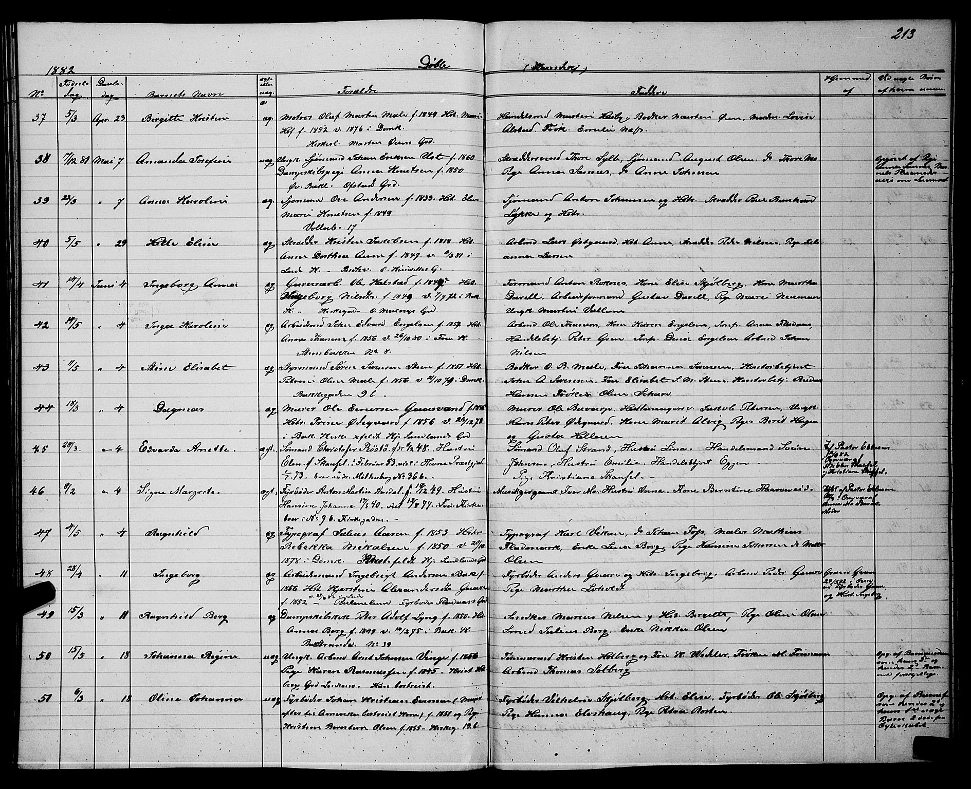 Ministerialprotokoller, klokkerbøker og fødselsregistre - Sør-Trøndelag, AV/SAT-A-1456/604/L0220: Klokkerbok nr. 604C03, 1870-1885, s. 213