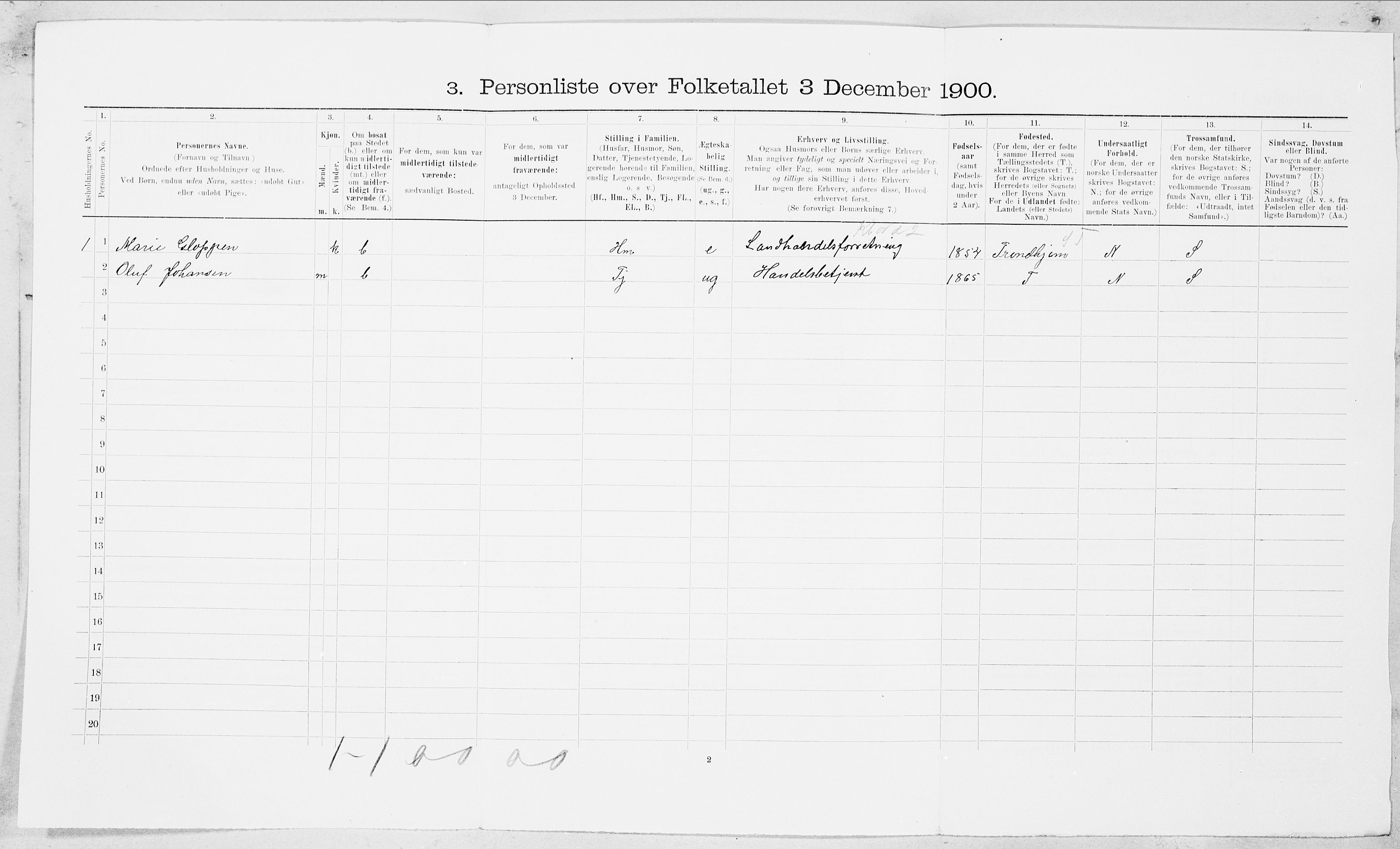 SAT, Folketelling 1900 for 1839 Beiarn herred, 1900, s. 185